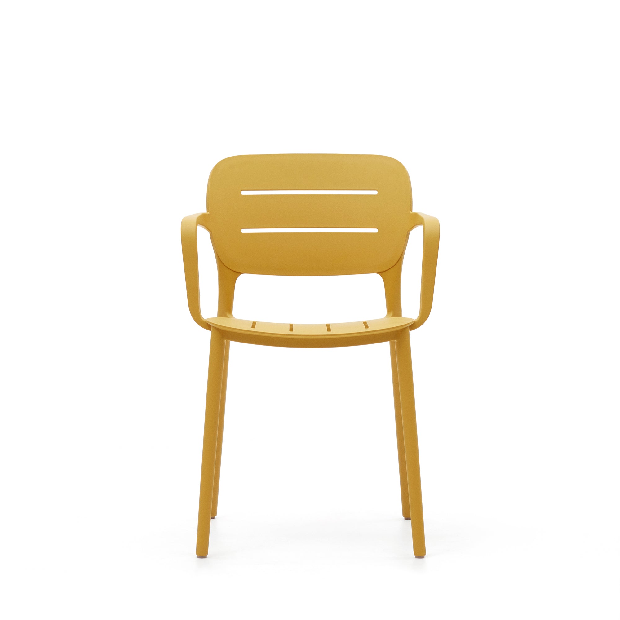 Morella stackable outdoor chair in mustard - Product Image