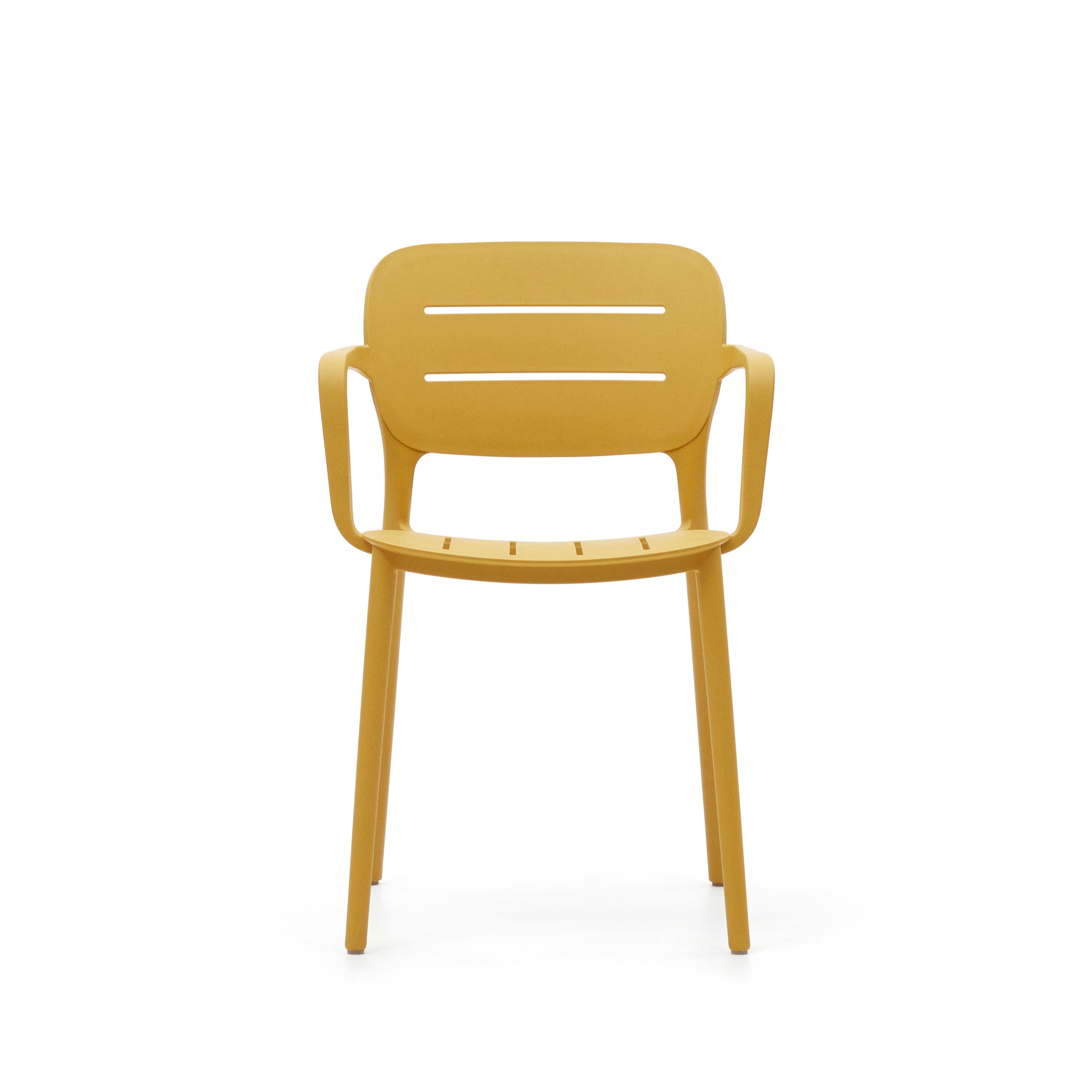 Morella stackable outdoor chair in mustard - Product Image
