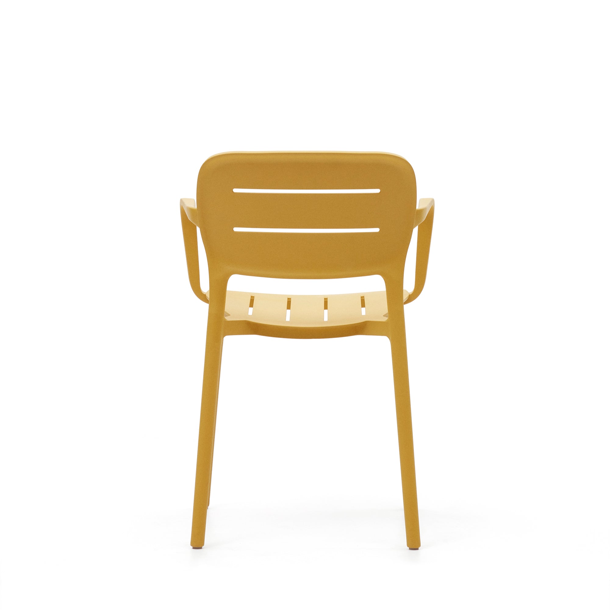 Morella stackable outdoor chair in mustard - Product Image
