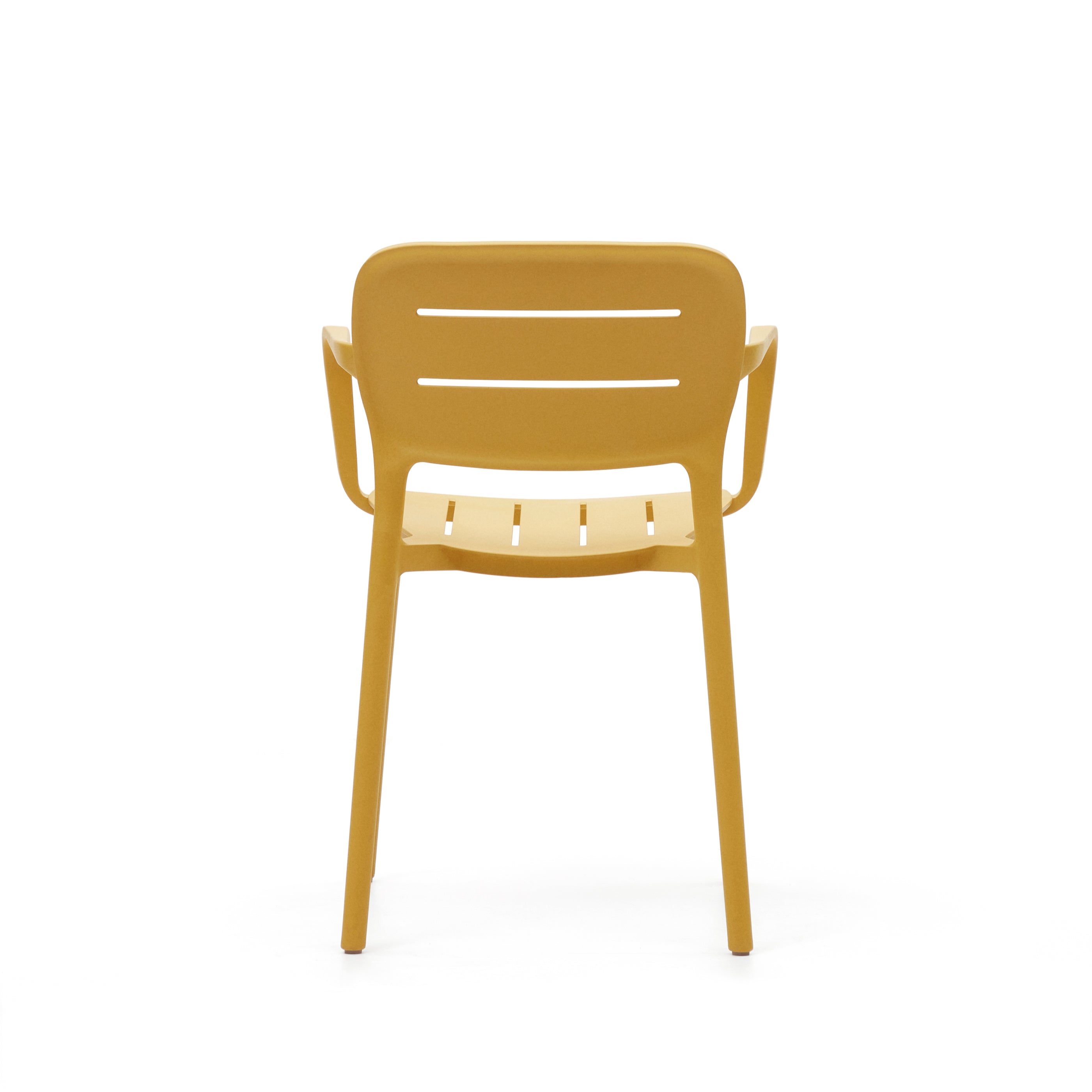 Morella stackable outdoor chair in mustard - Product Image