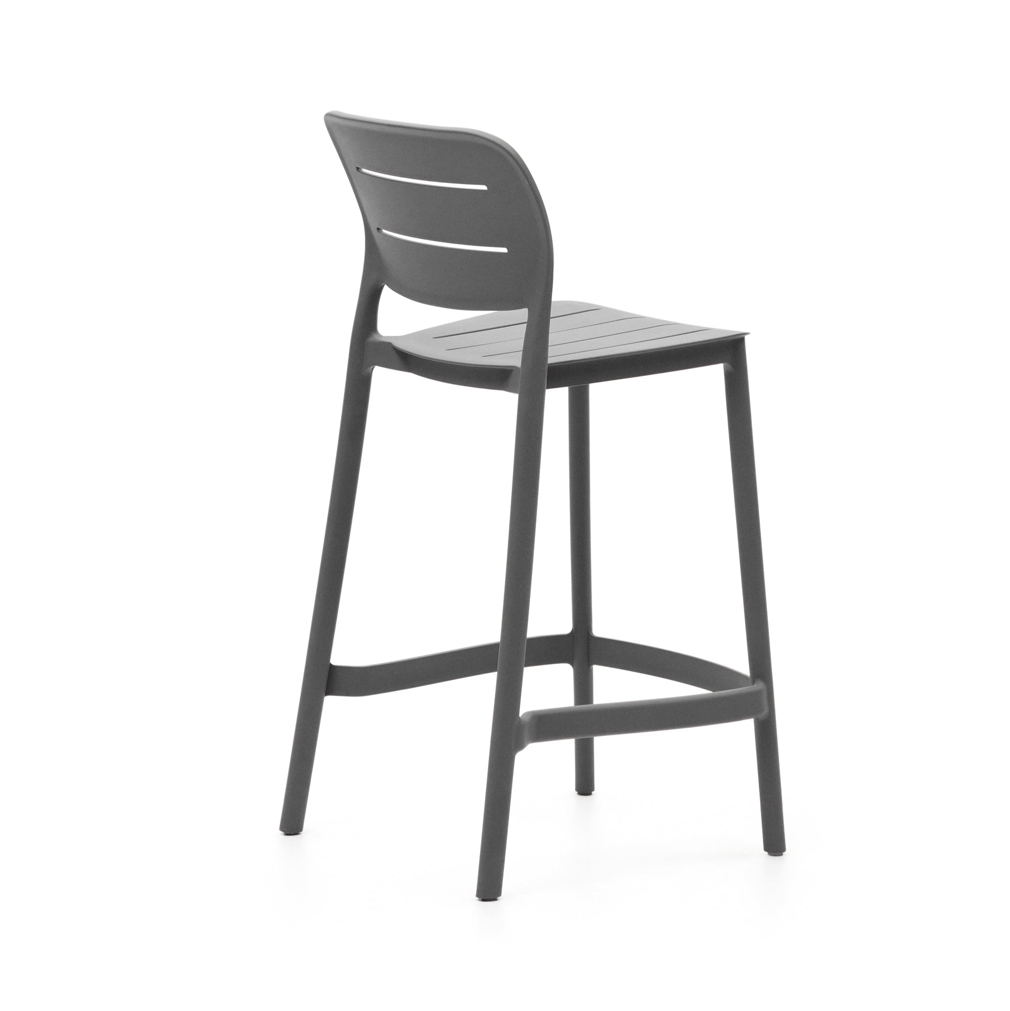 Morella stackable outdoor stool in grey, 65 cm - Product Image