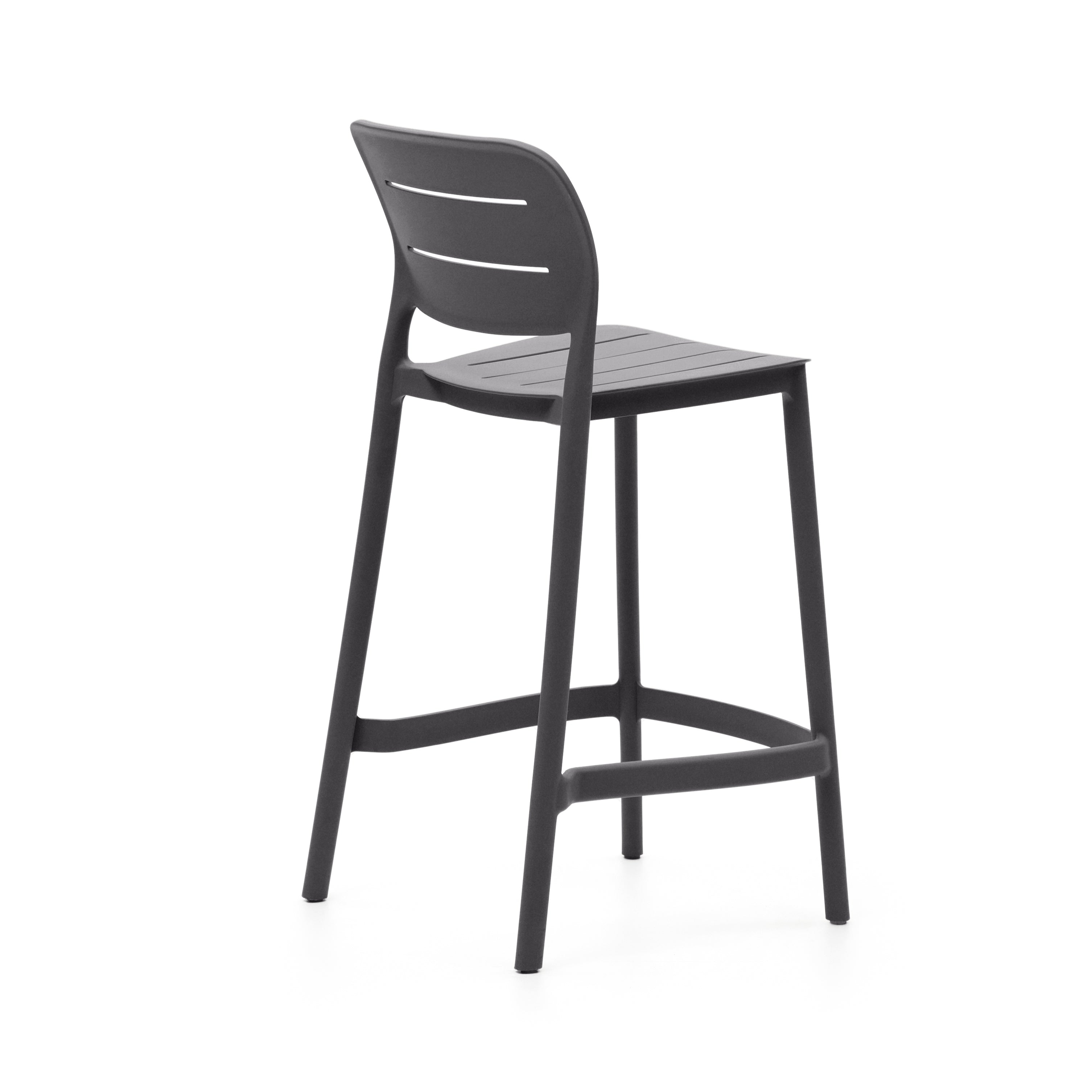 Morella stackable outdoor stool in grey, 65 cm - Product Image