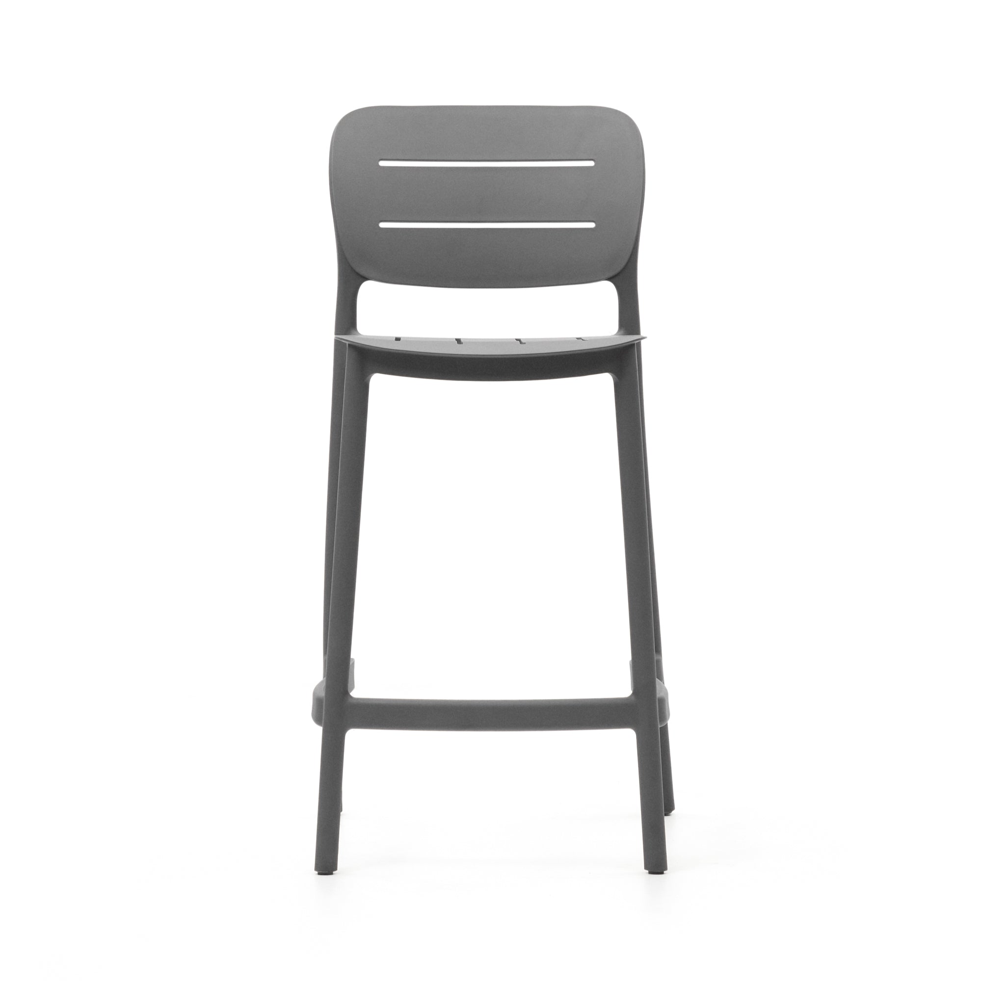 Morella stackable outdoor stool in grey, 65 cm - Product Image
