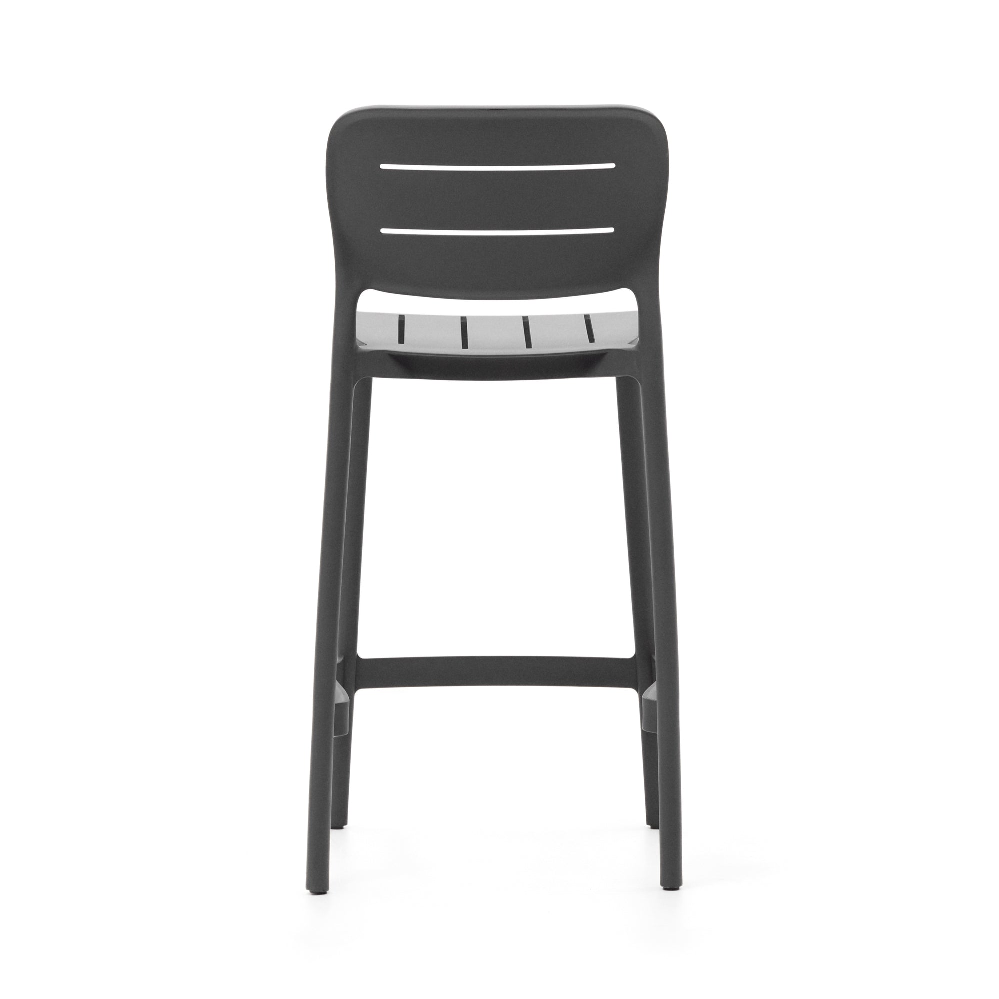 Morella stackable outdoor stool in grey, 65 cm - Product Image