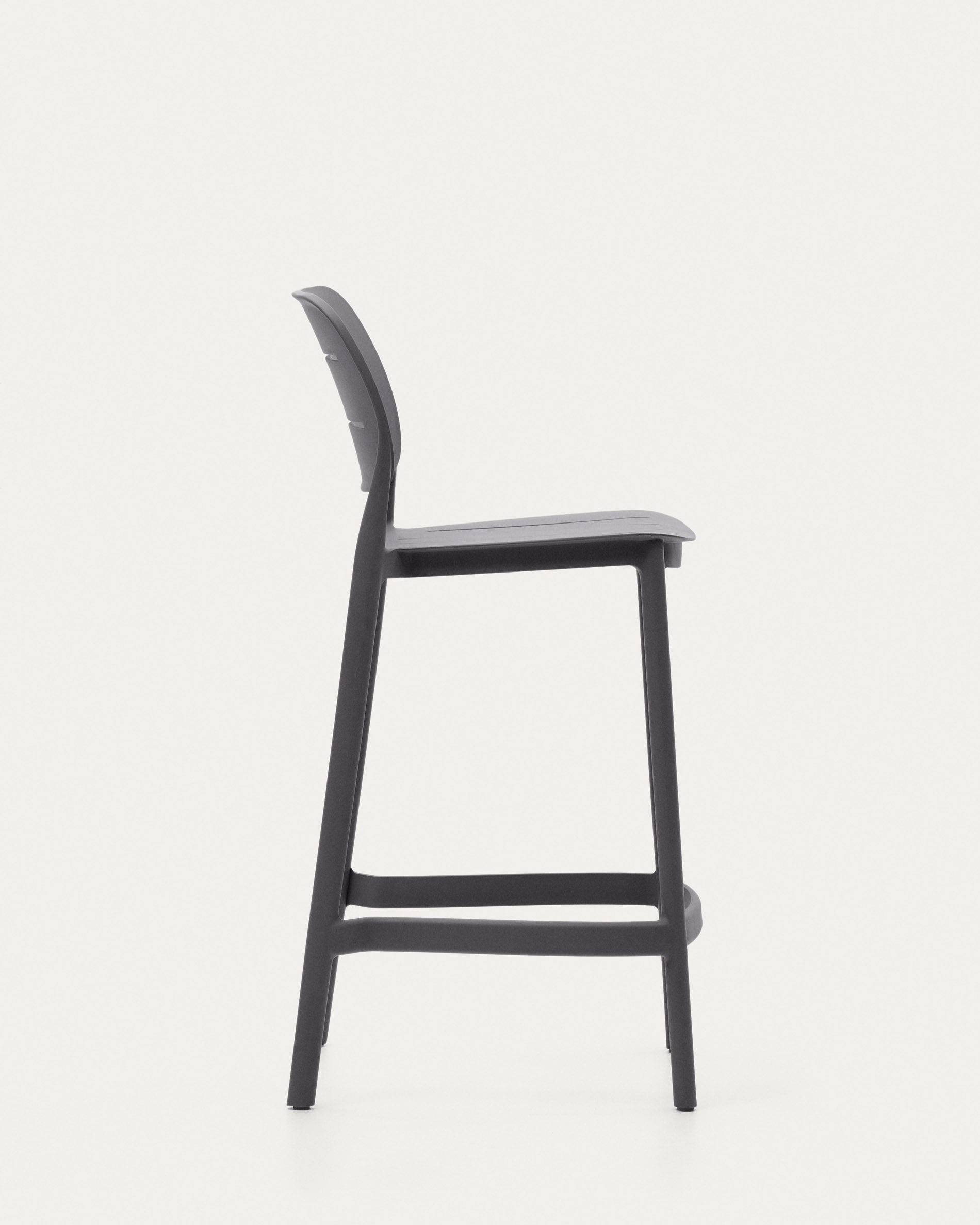 Morella stackable outdoor stool in grey, 65 cm - Product View