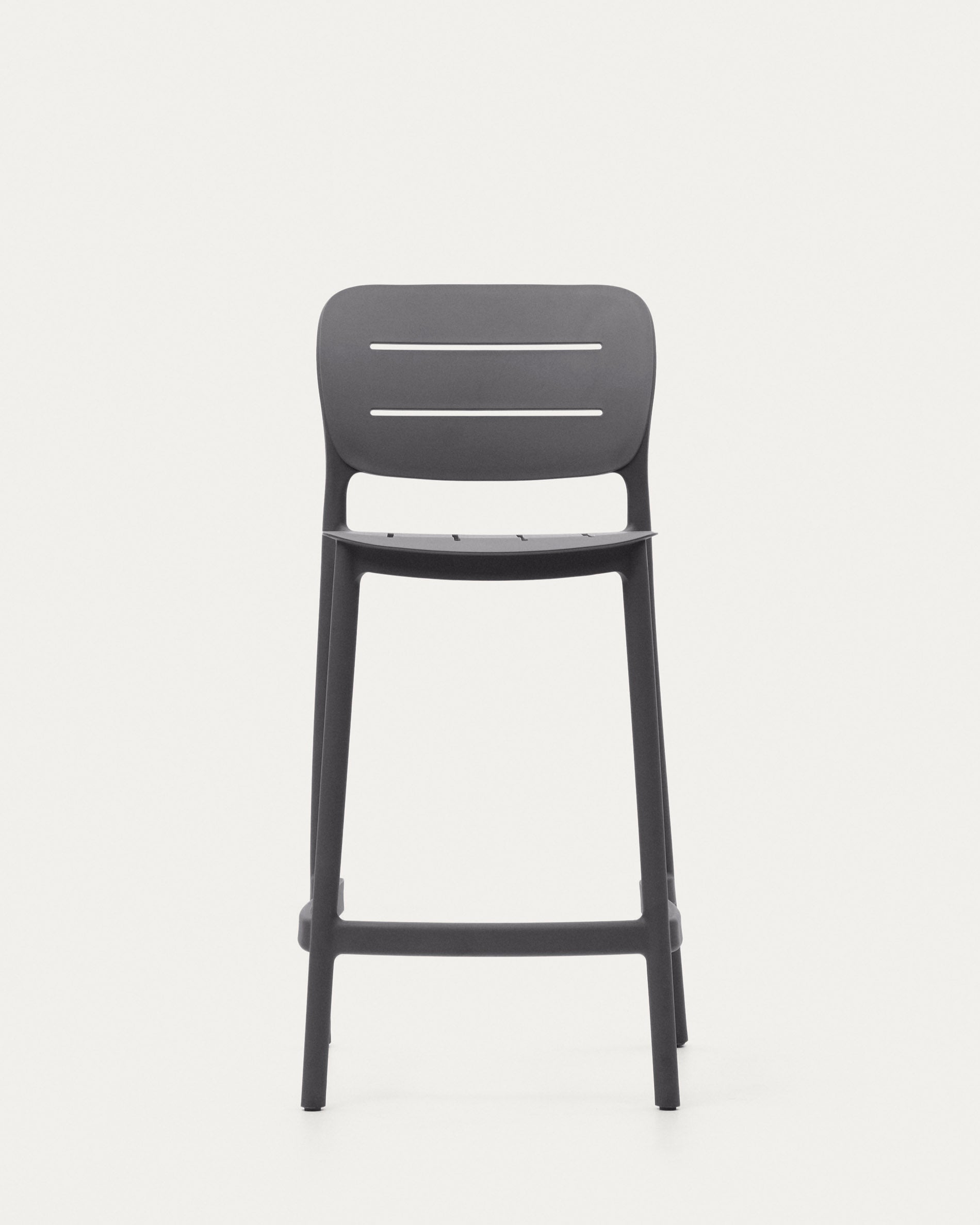 Morella stackable outdoor stool in grey, 65 cm - Product View