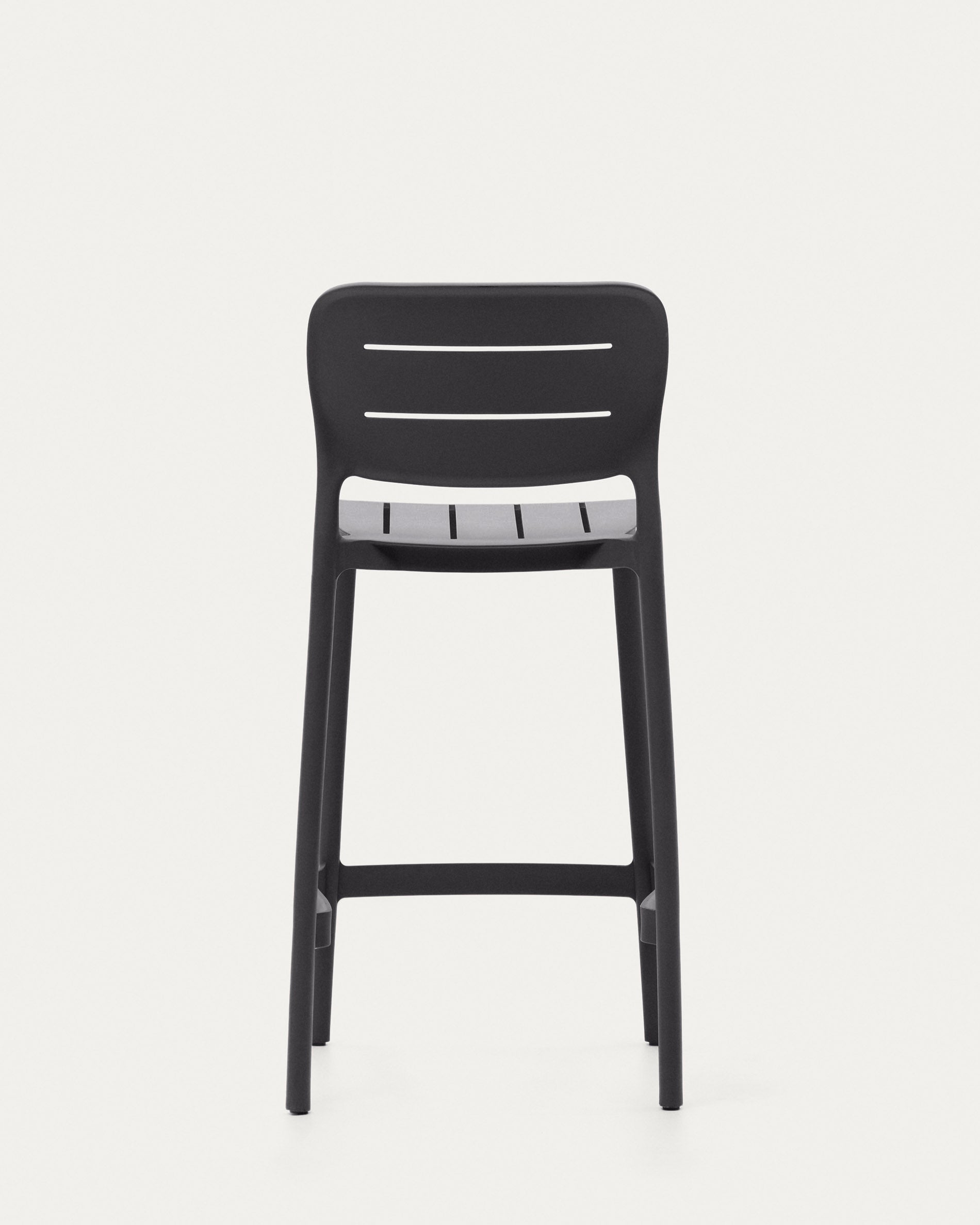 Morella stackable outdoor stool in grey, 65 cm - Product View
