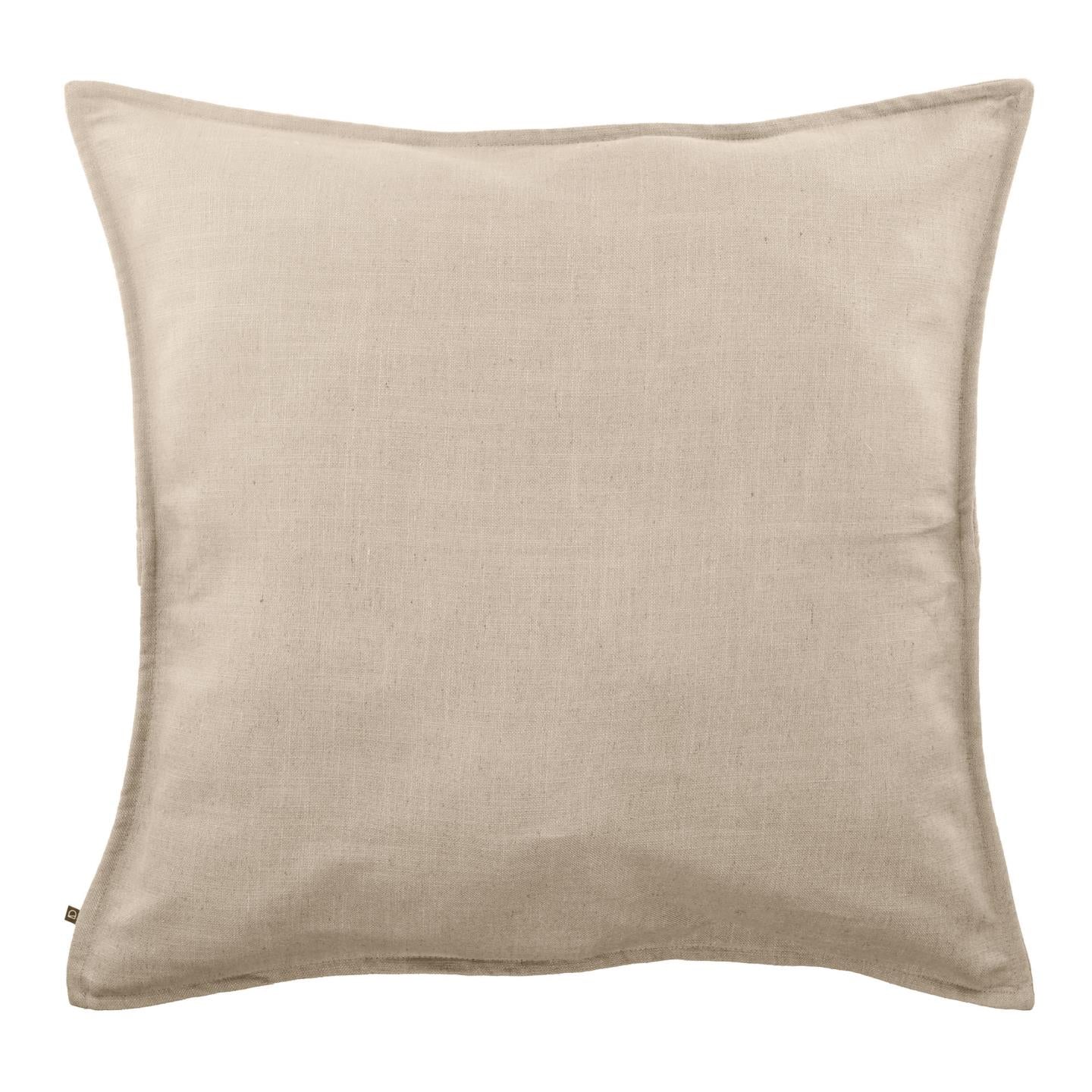 Blok cushion cover in beige linen, 60 x 60 cm - Product Image