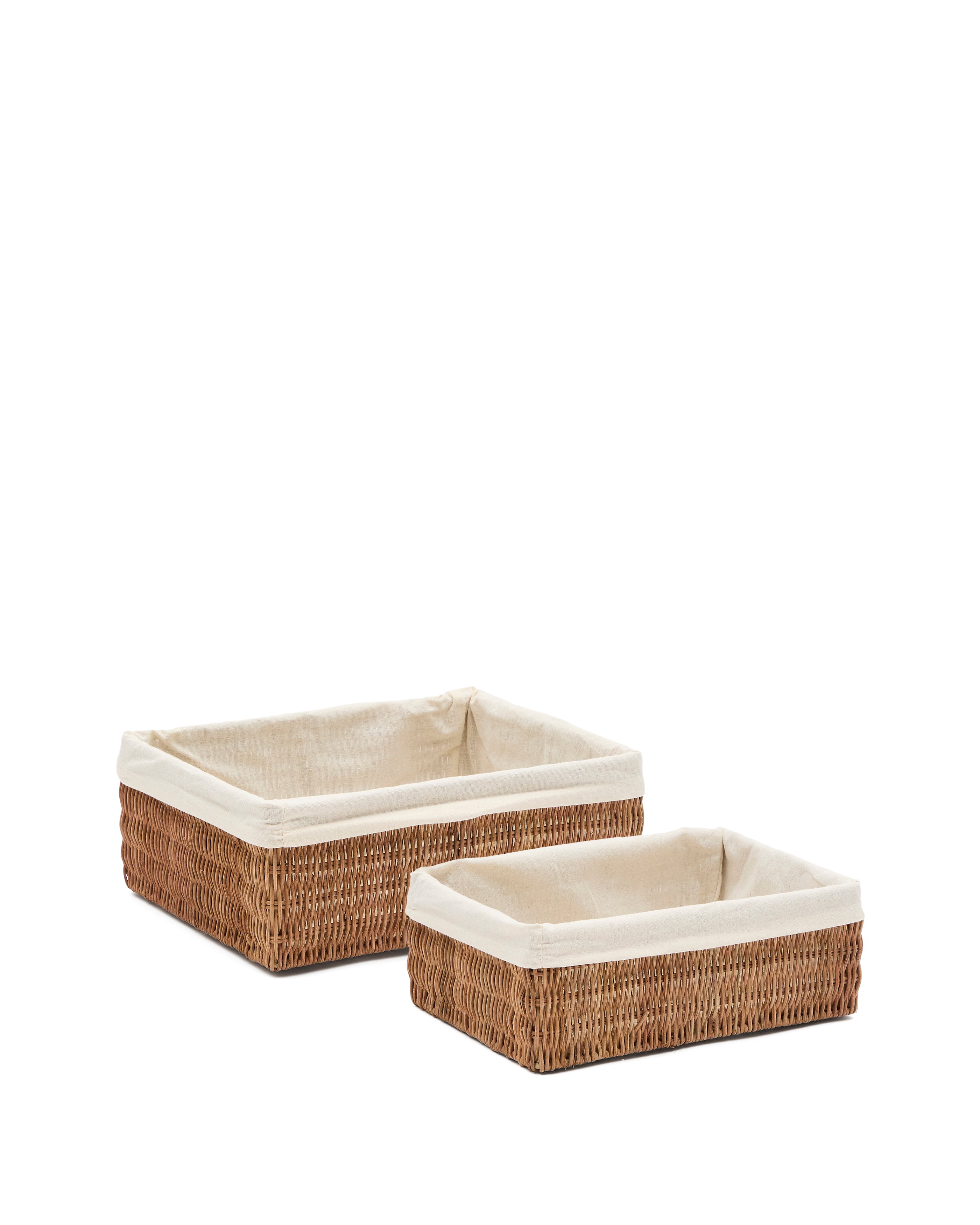 Indali set of 2 rattan baskets, 32 x 25 cm / 28 x 20 cm - Product Image
