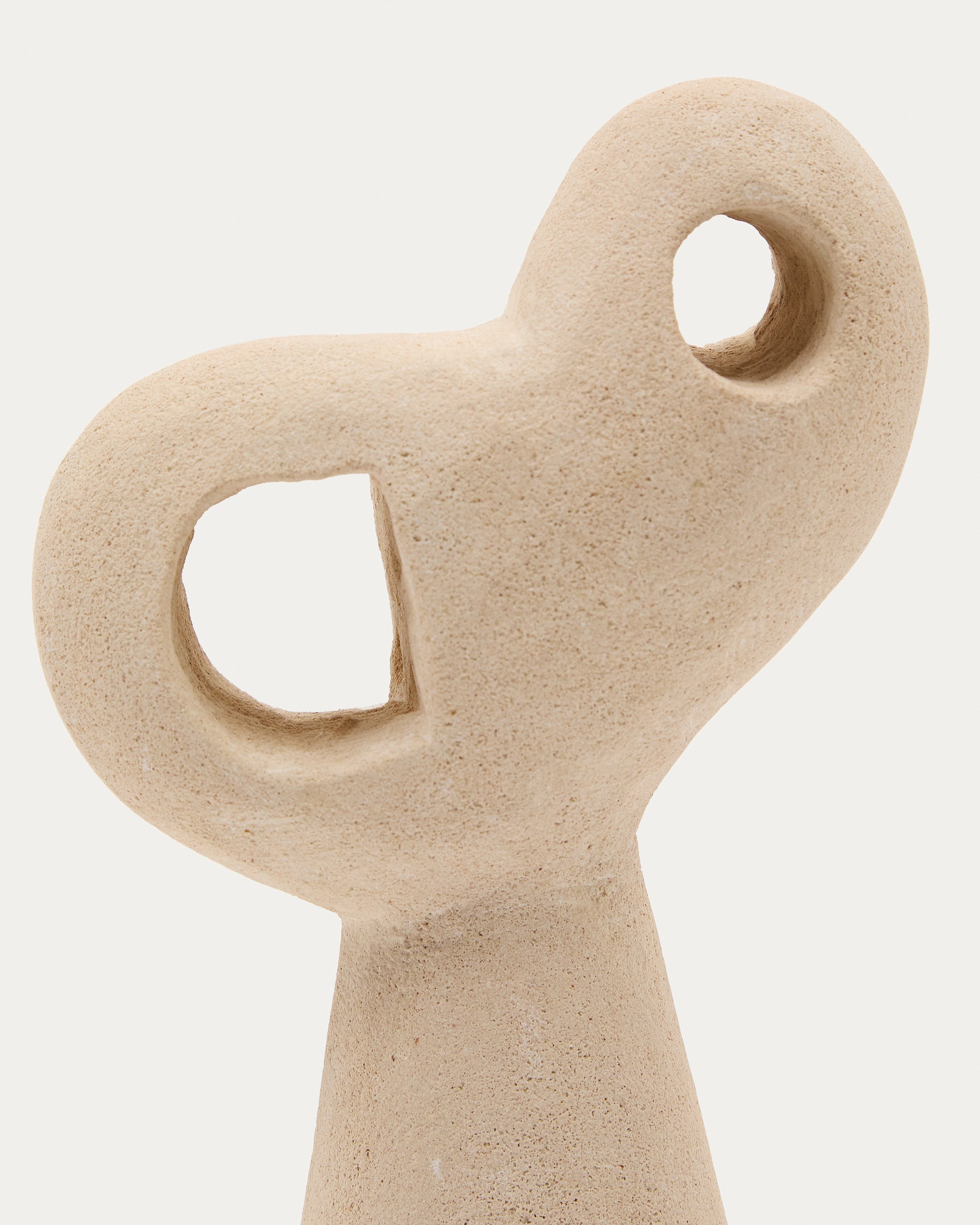 Arif set of stone sculptures in a beige and black finish, 12 cm / 23 cm - Detail