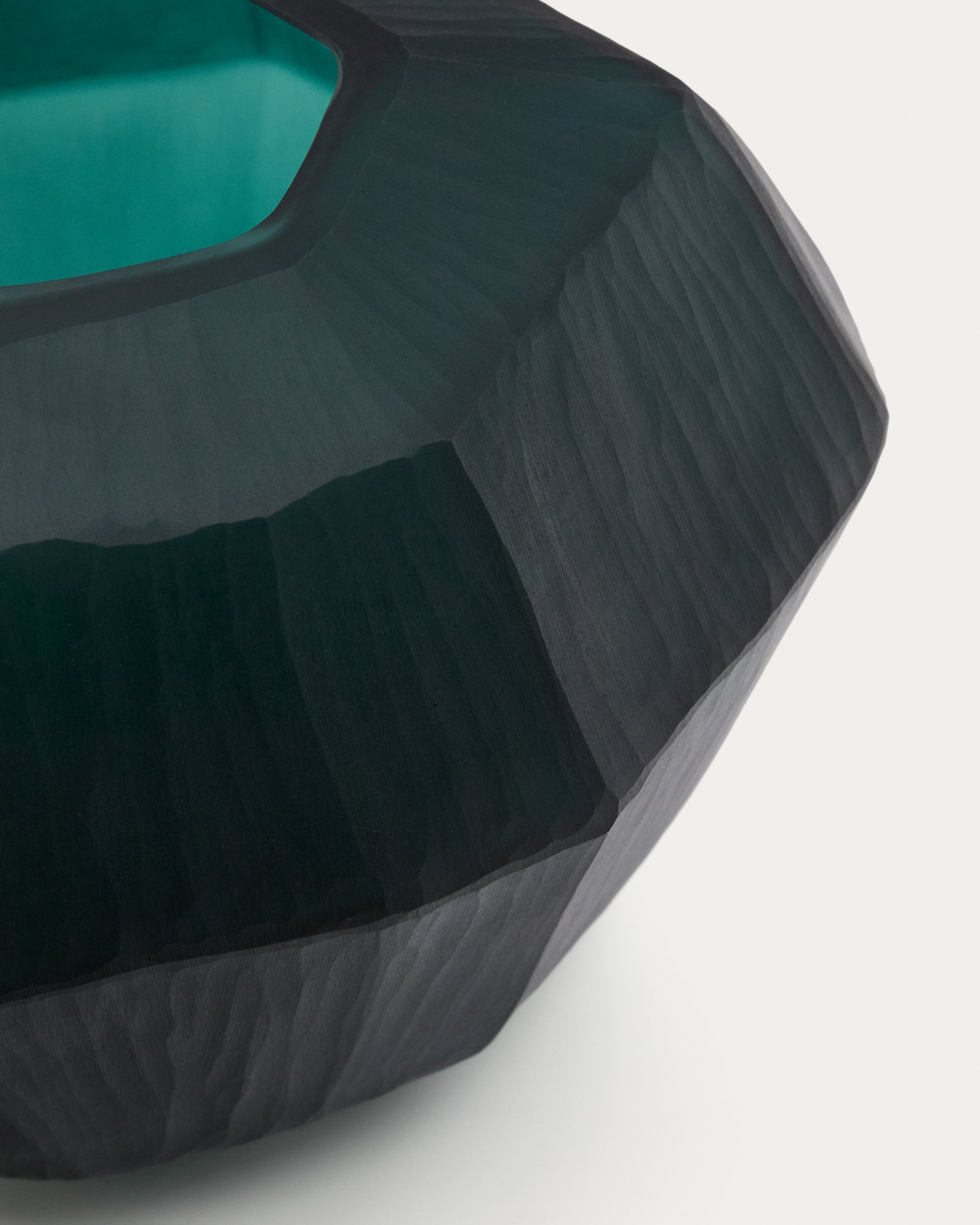 Geonix green glass vase 22cm - Detail