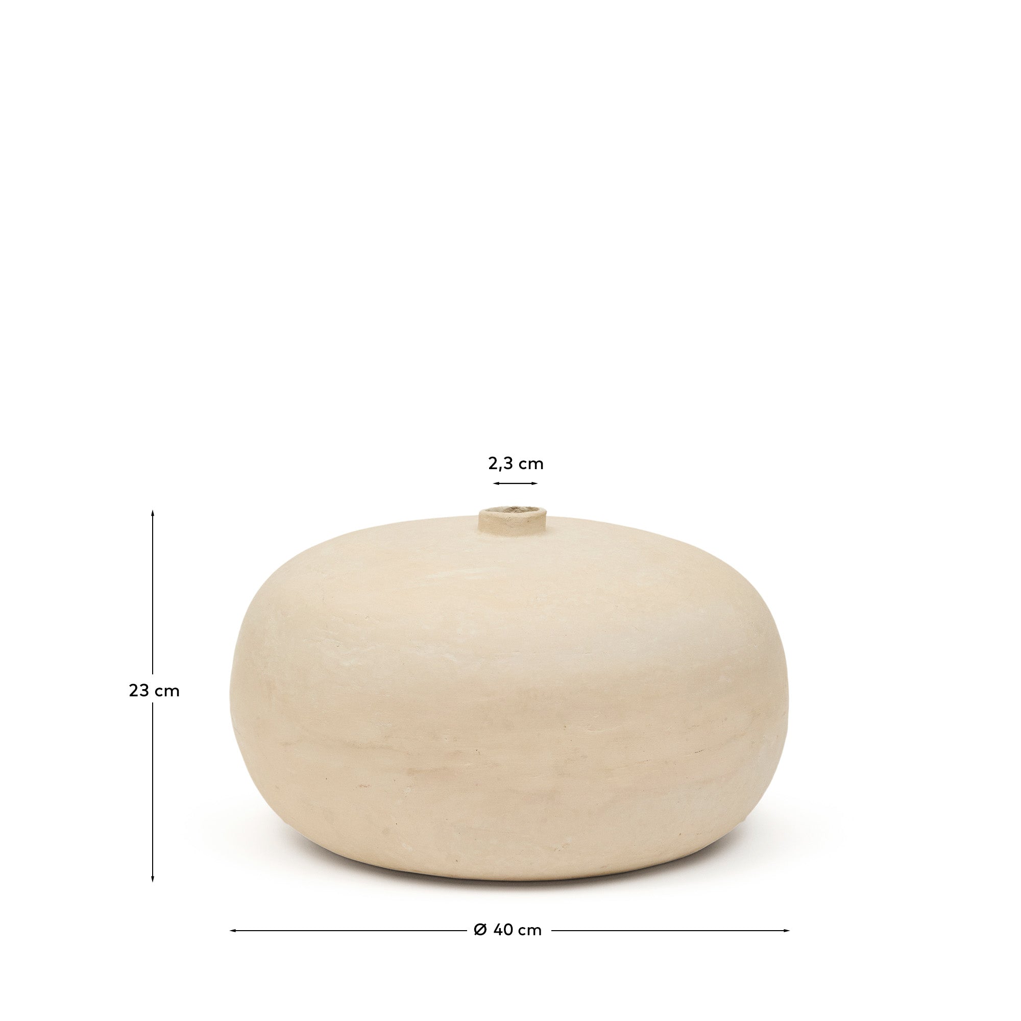 Nivala papier-mâché vase 23cm - Measurements