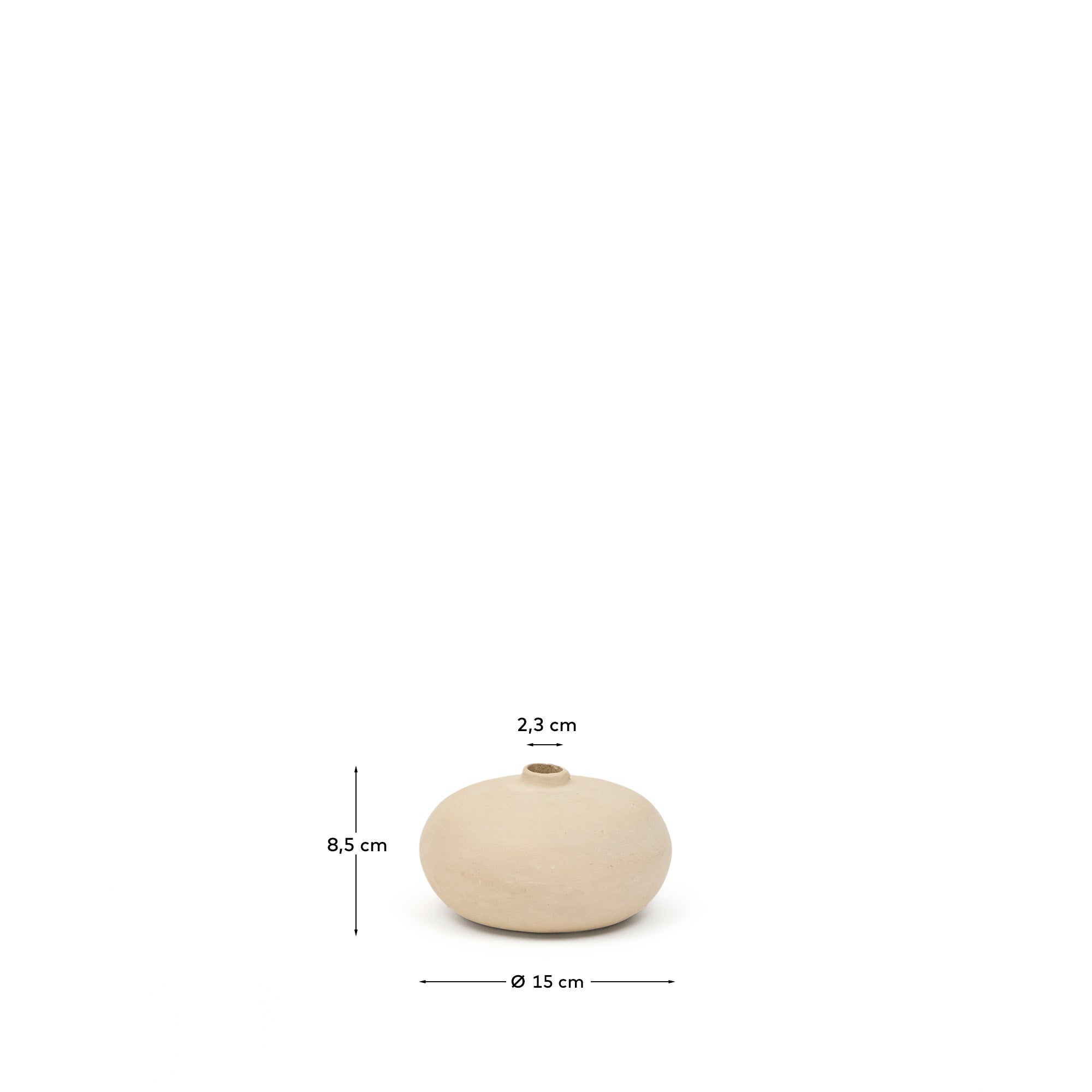 Nivala papier-mâché vase 8.5cm - Measurements