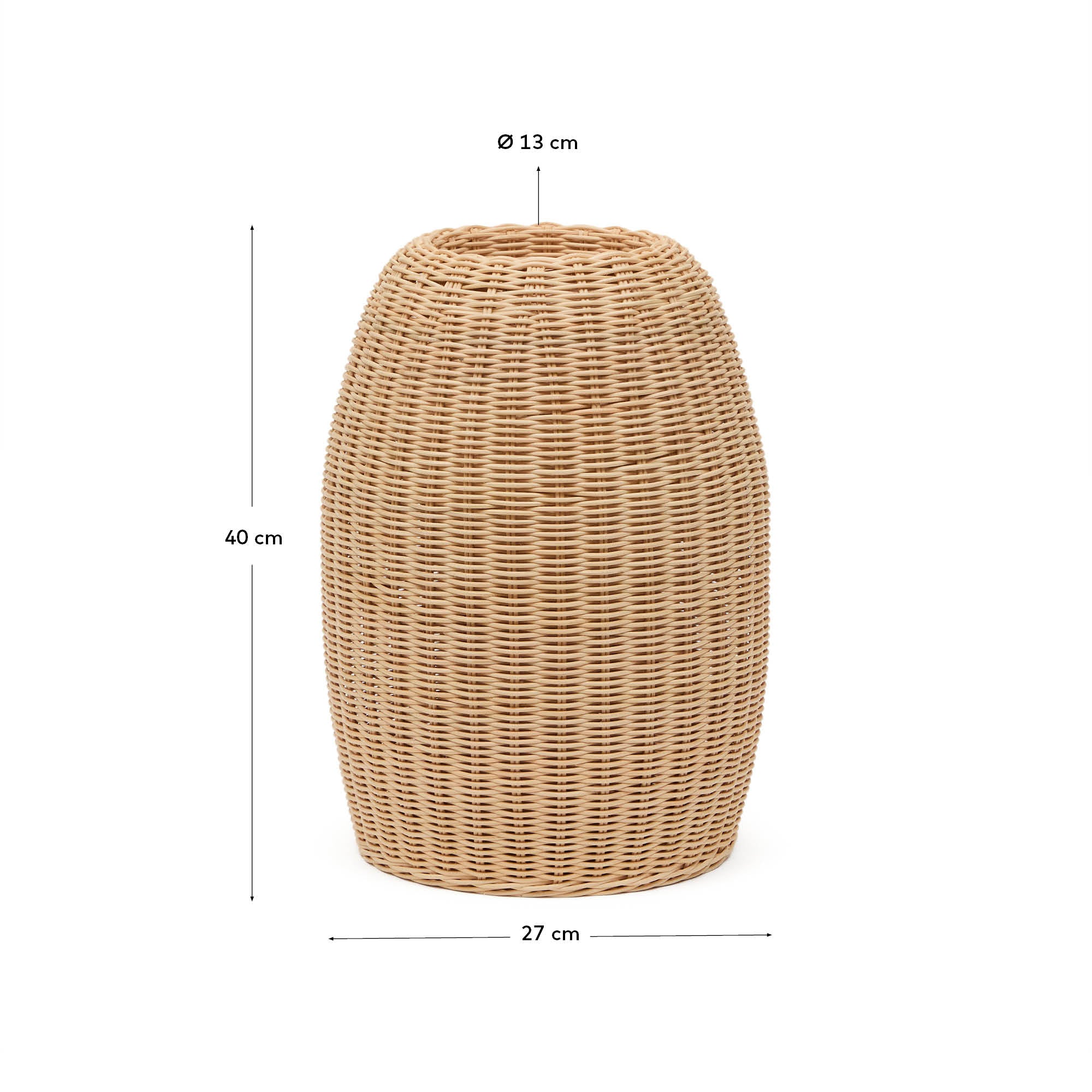 Zilna rattan vase 40cm - Measurements