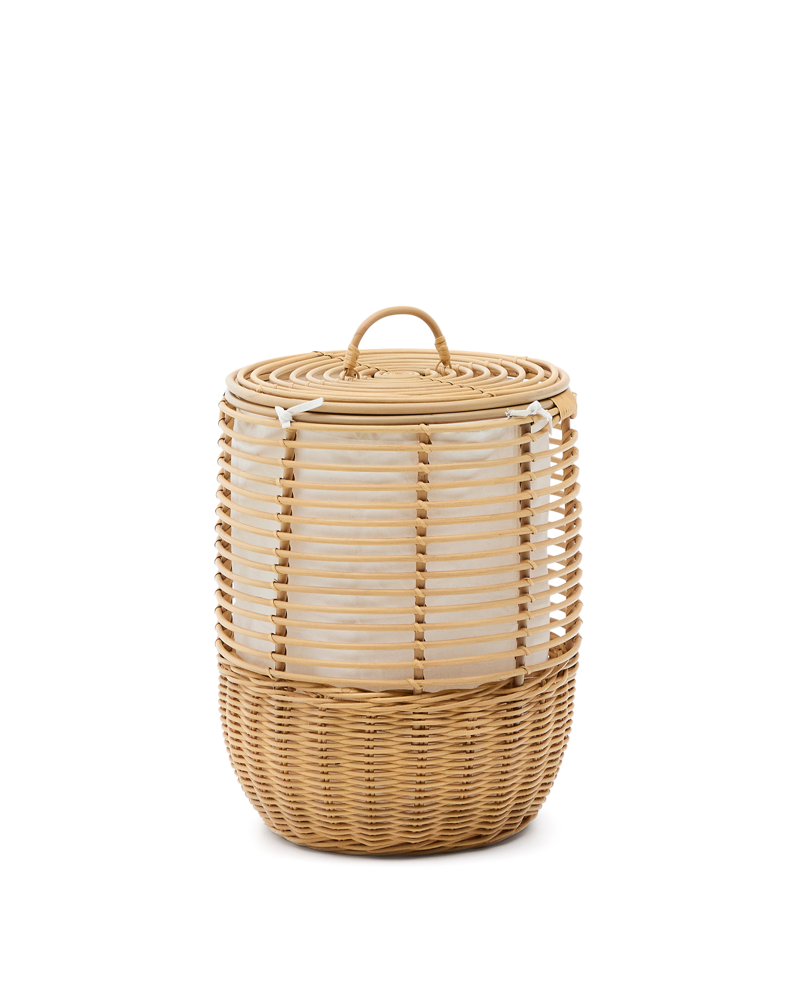 Liora rattan laundry basket 59cm - Product Image