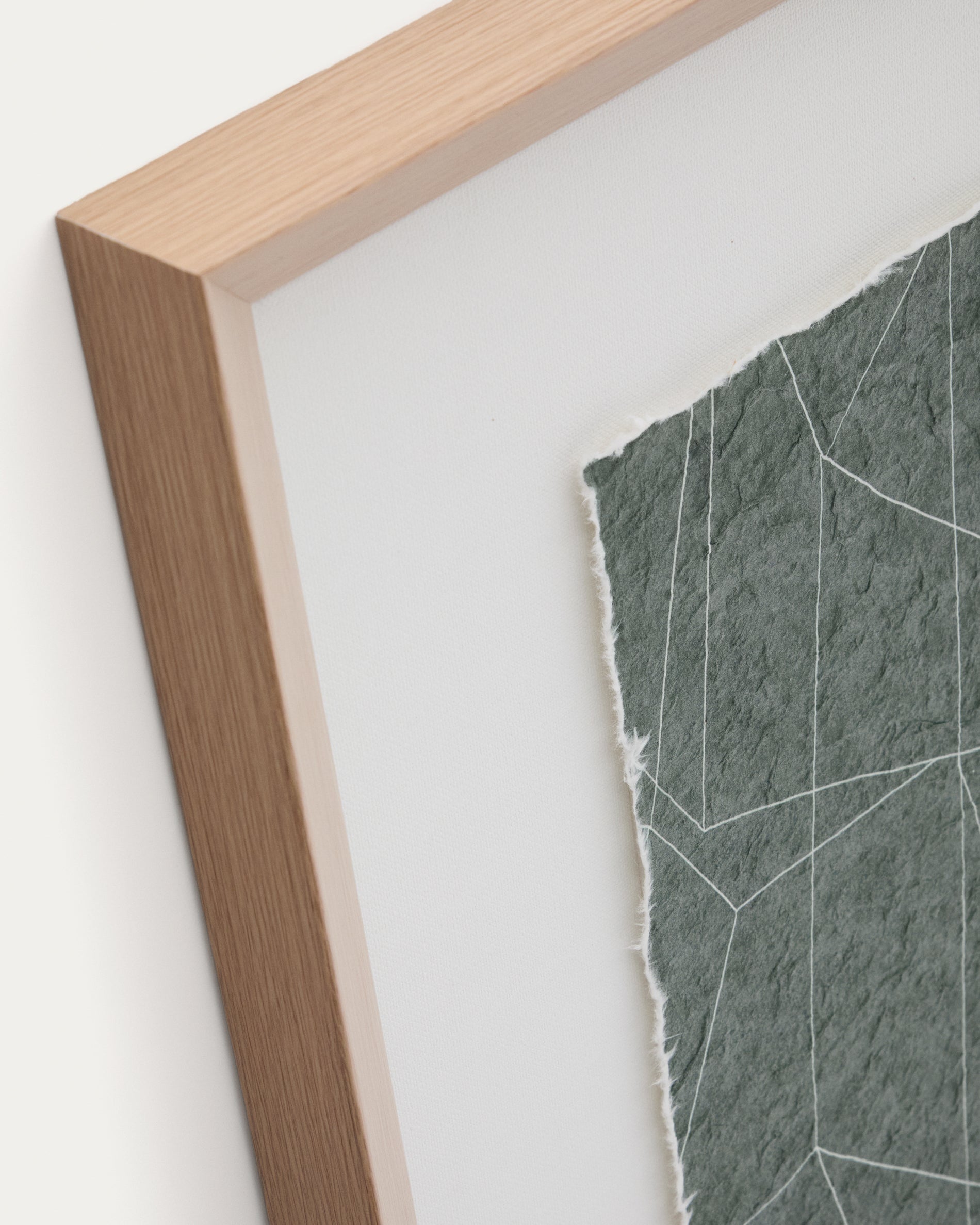 Durkan abstract picture on green recycled paper 100 x 70cm - Detail