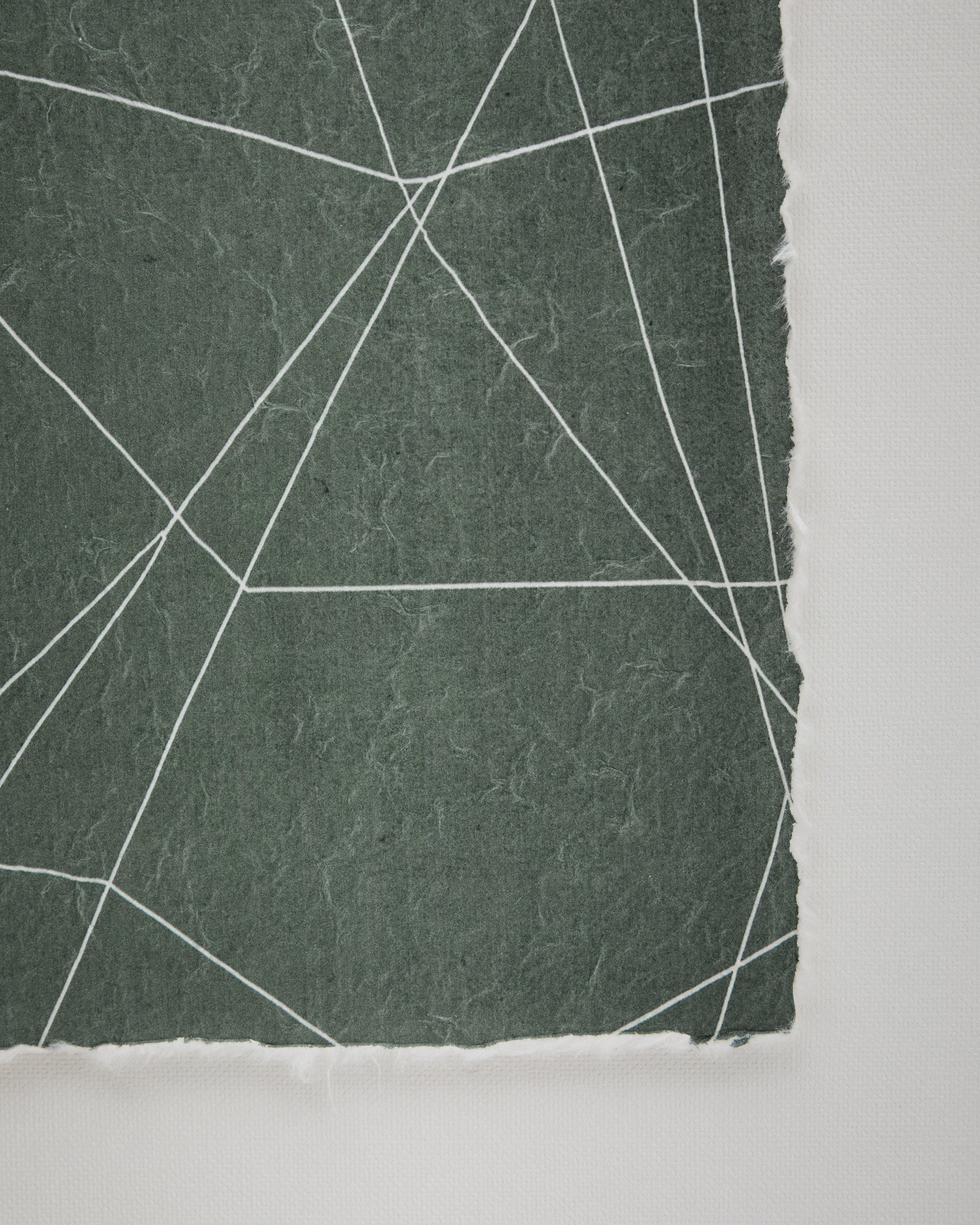 Durkan abstract picture on green recycled paper 100 x 70cm - Detail