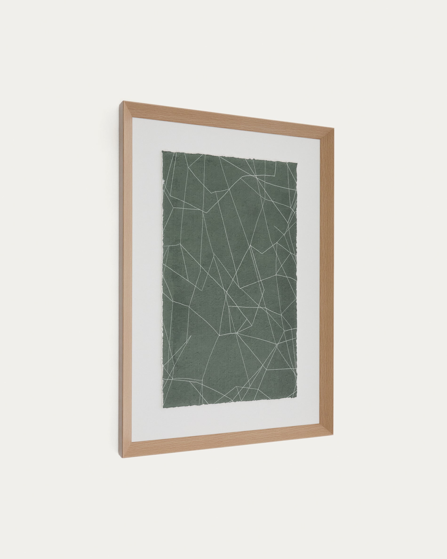 Durkan abstract picture on green recycled paper 100 x 70cm - Product View