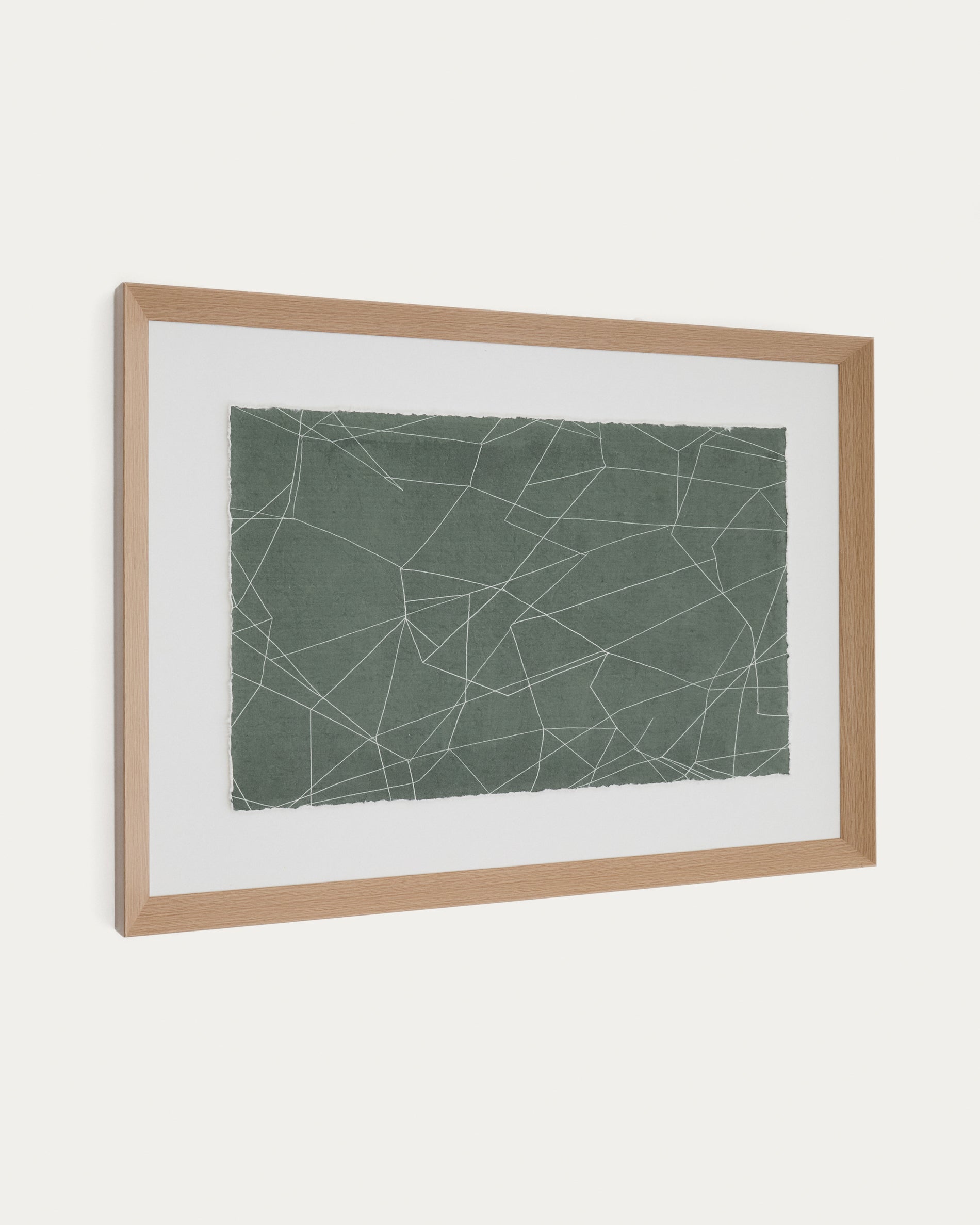 Durkan abstract picture on green recycled paper 100 x 70cm - Product View
