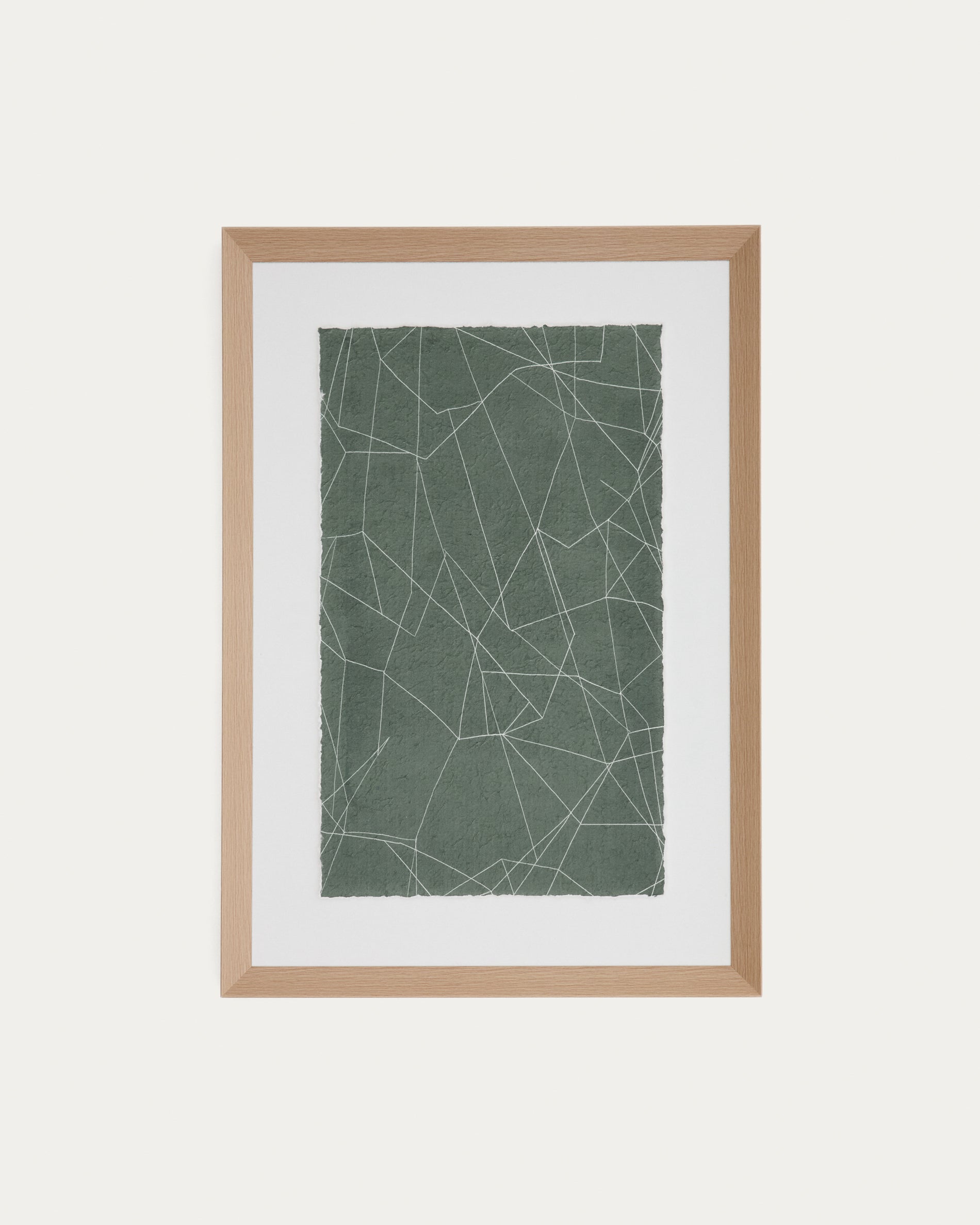 Durkan abstract picture on green recycled paper 100 x 70cm - Product View