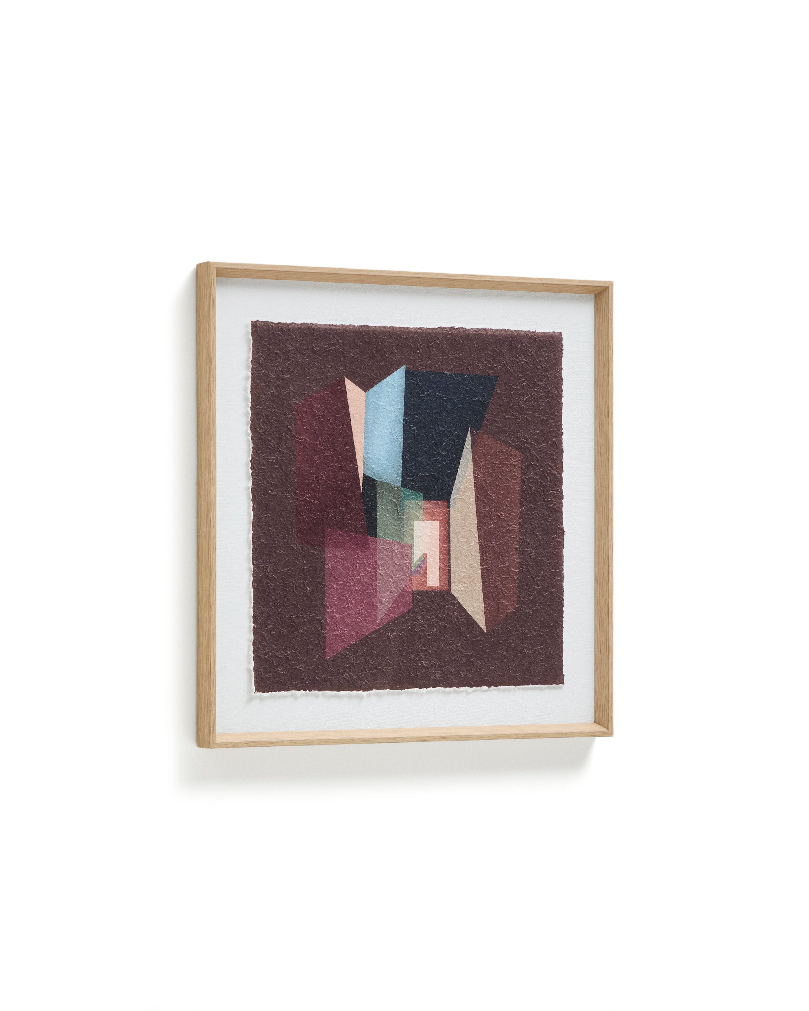 Veluni multicoloured recycled paper picture 60 x 60cm - Product Image