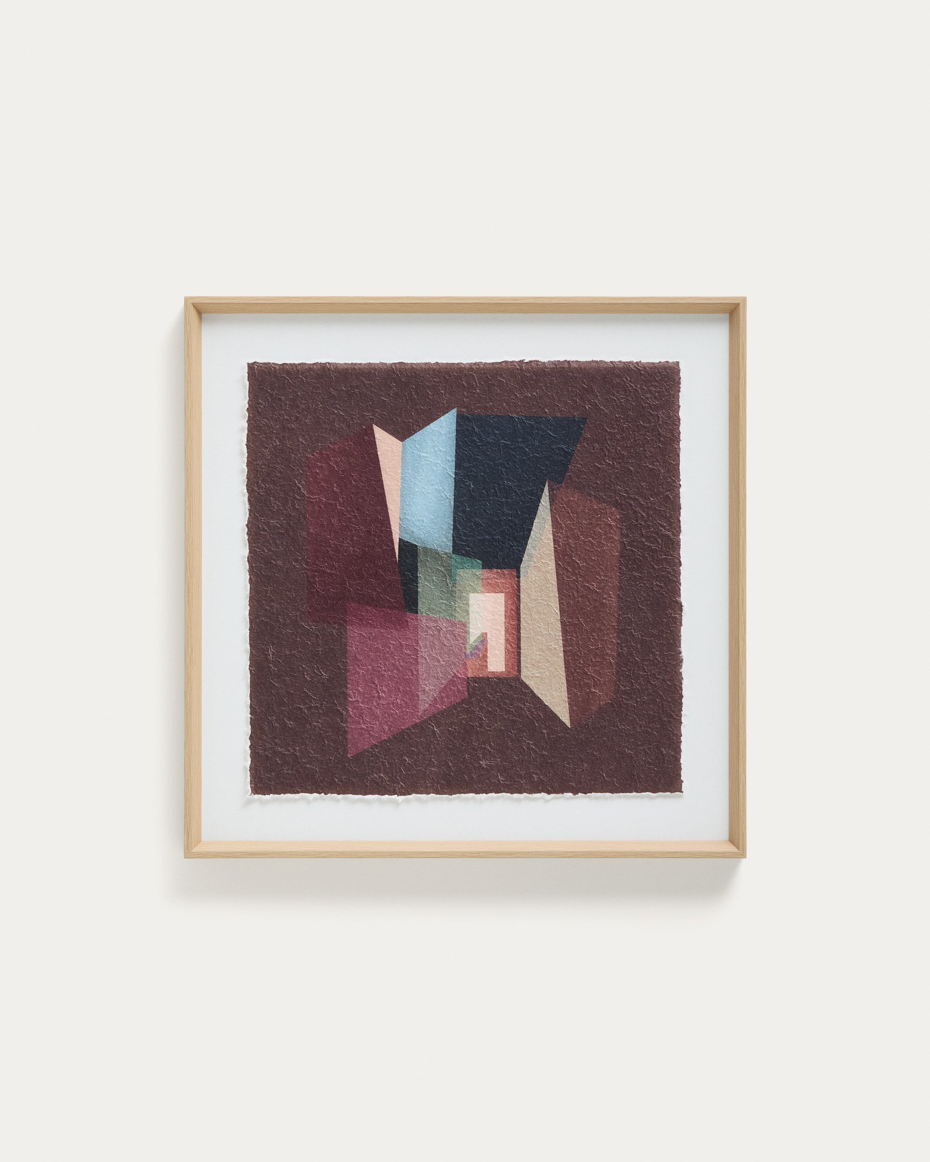 Veluni multicoloured recycled paper picture 60 x 60cm - Product View