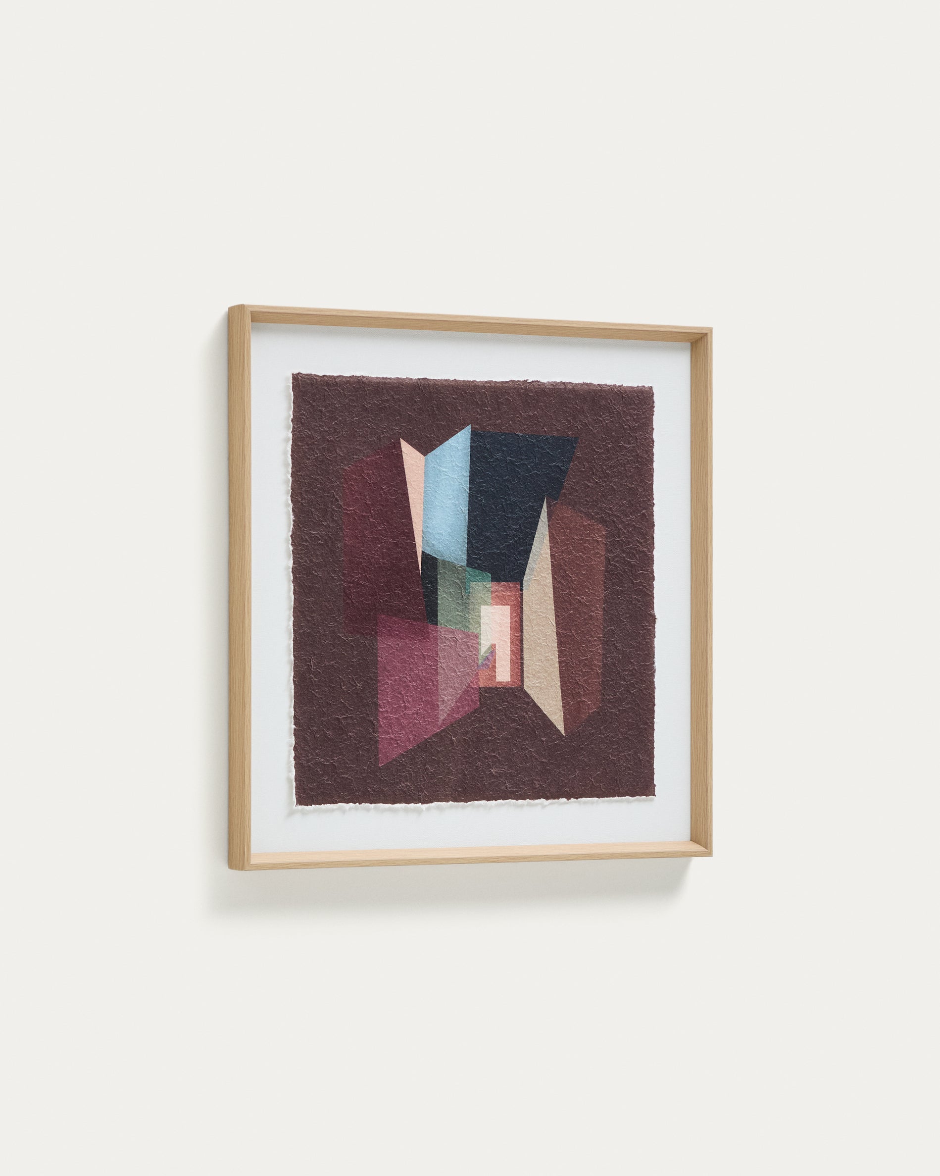 Veluni multicoloured recycled paper picture 60 x 60cm - Product View