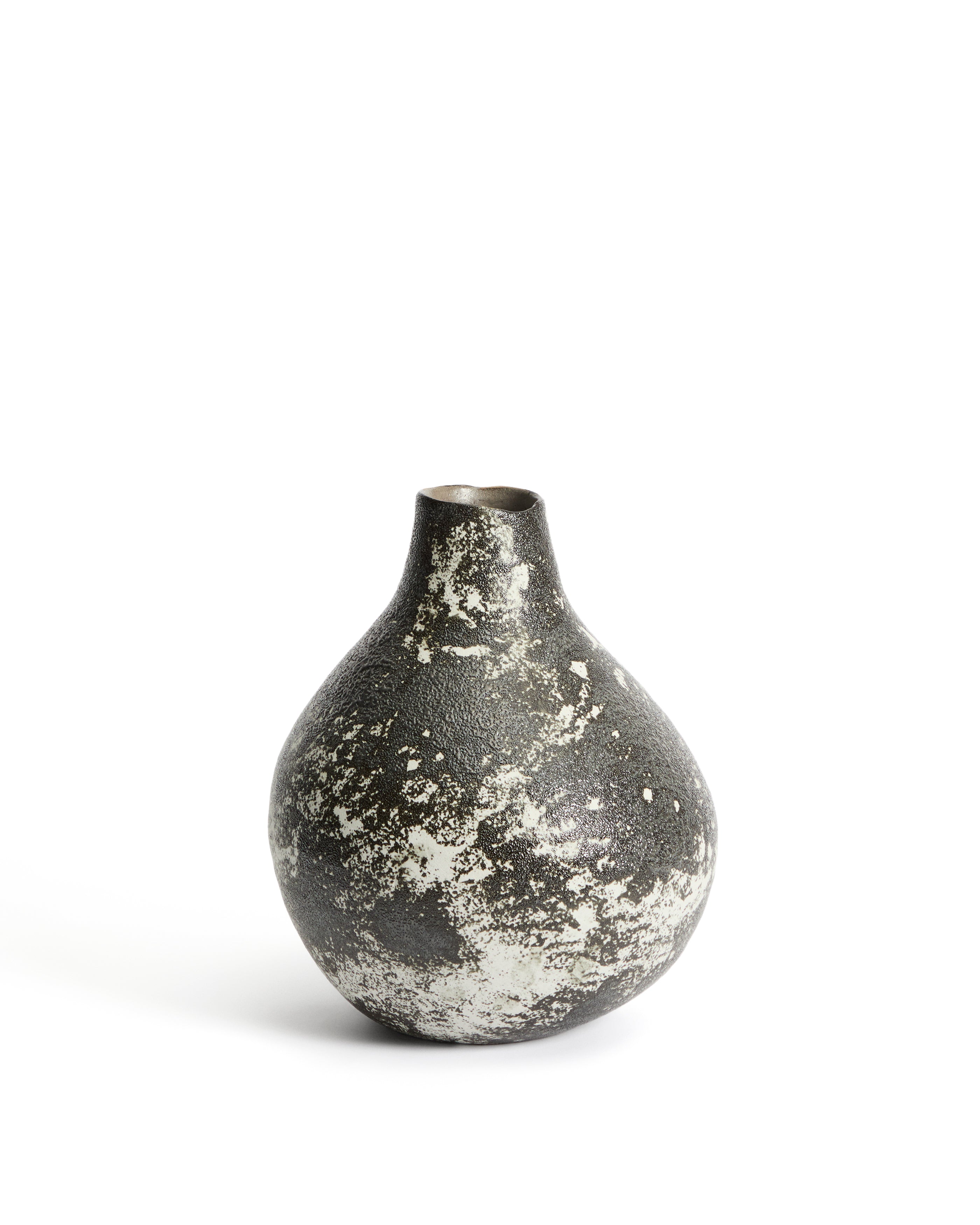 Orelin ceramic vase in black and white 30 cm - Product Image