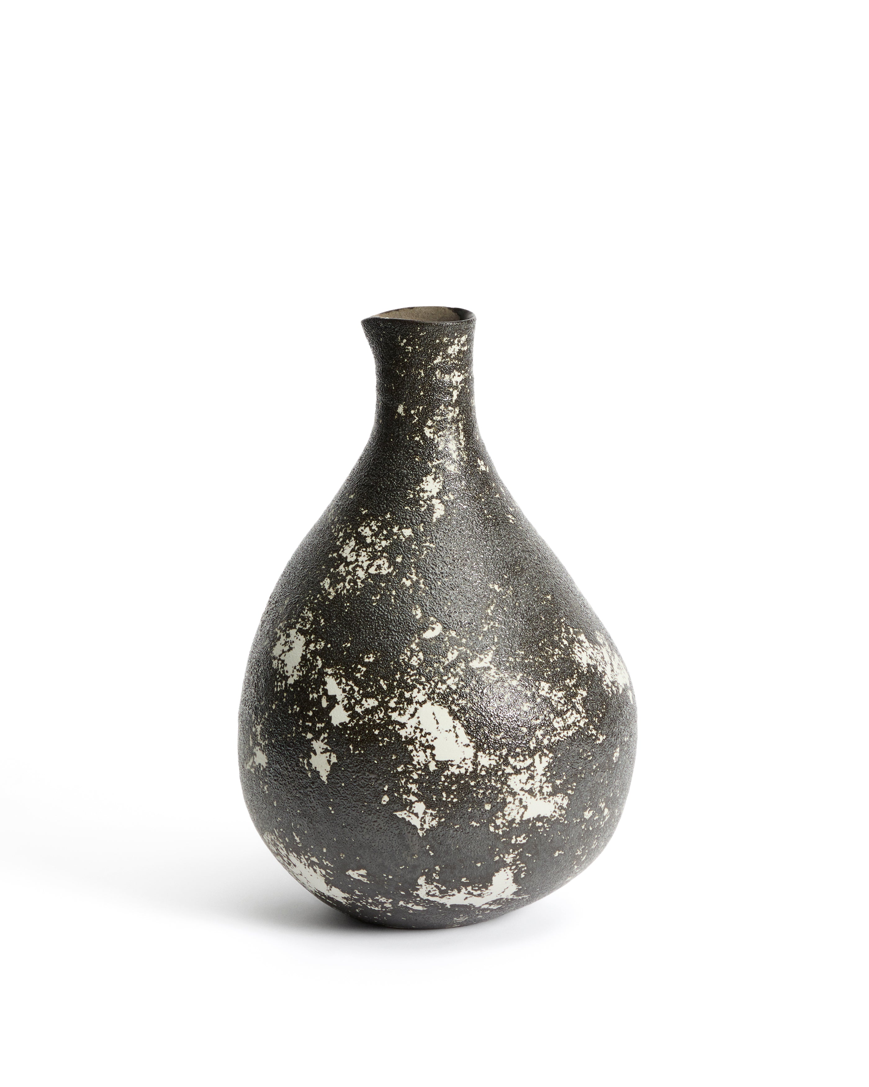 Orelin ceramic vase in black and white 39 cm - Product Image