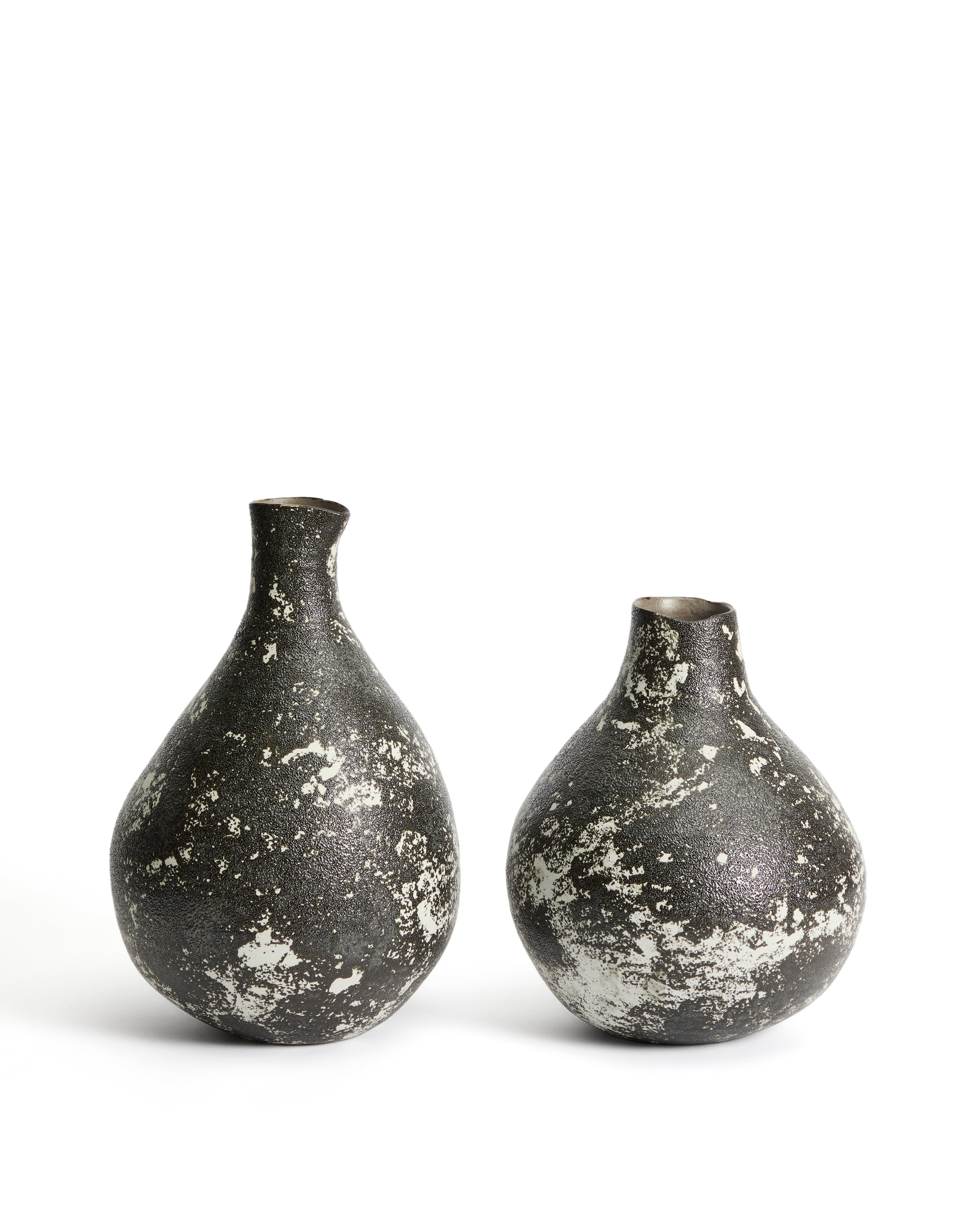 Orelin ceramic vase in black and white 39 cm - Product Image