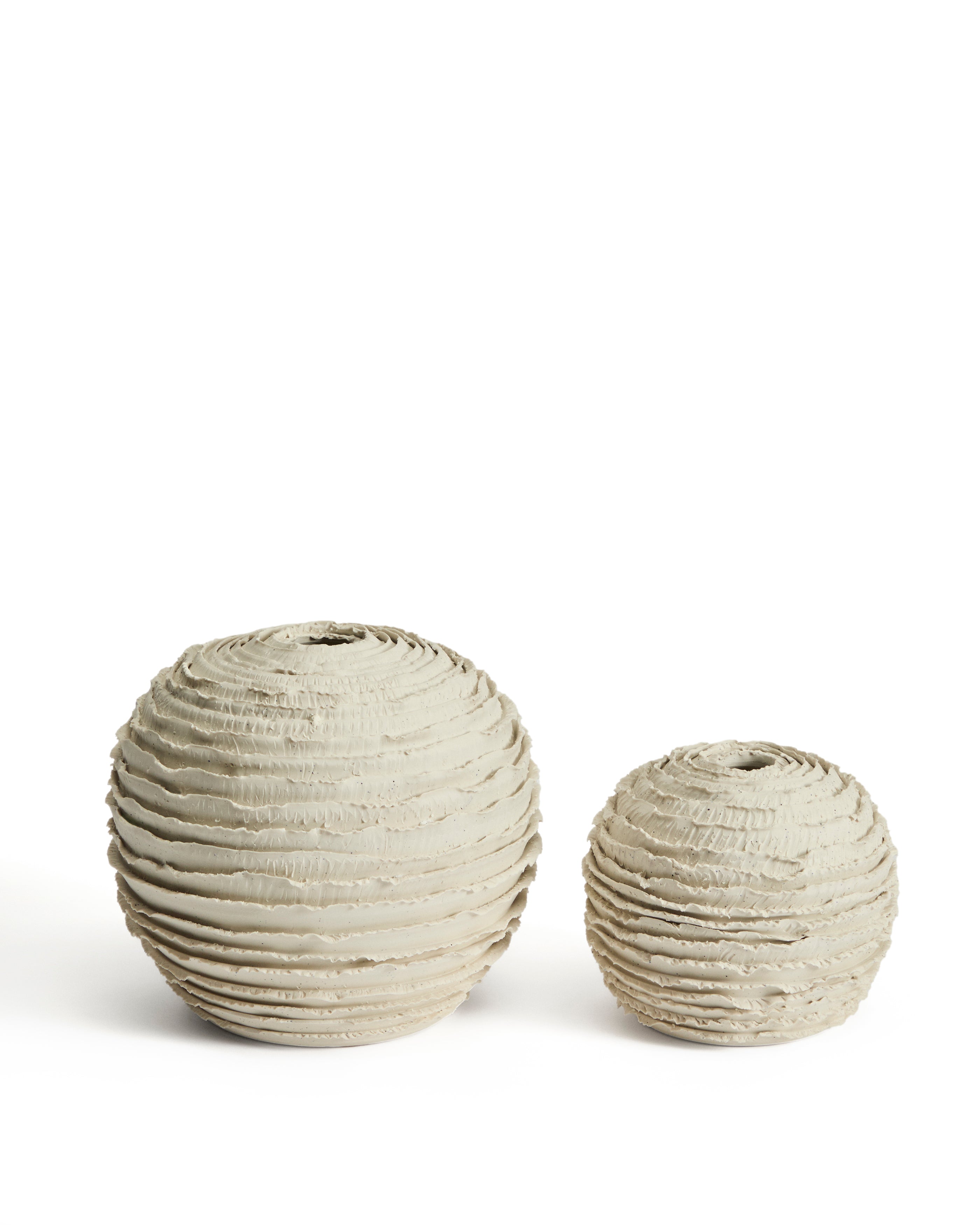 Evania vase in beige ceramic 21 cm - Product Image