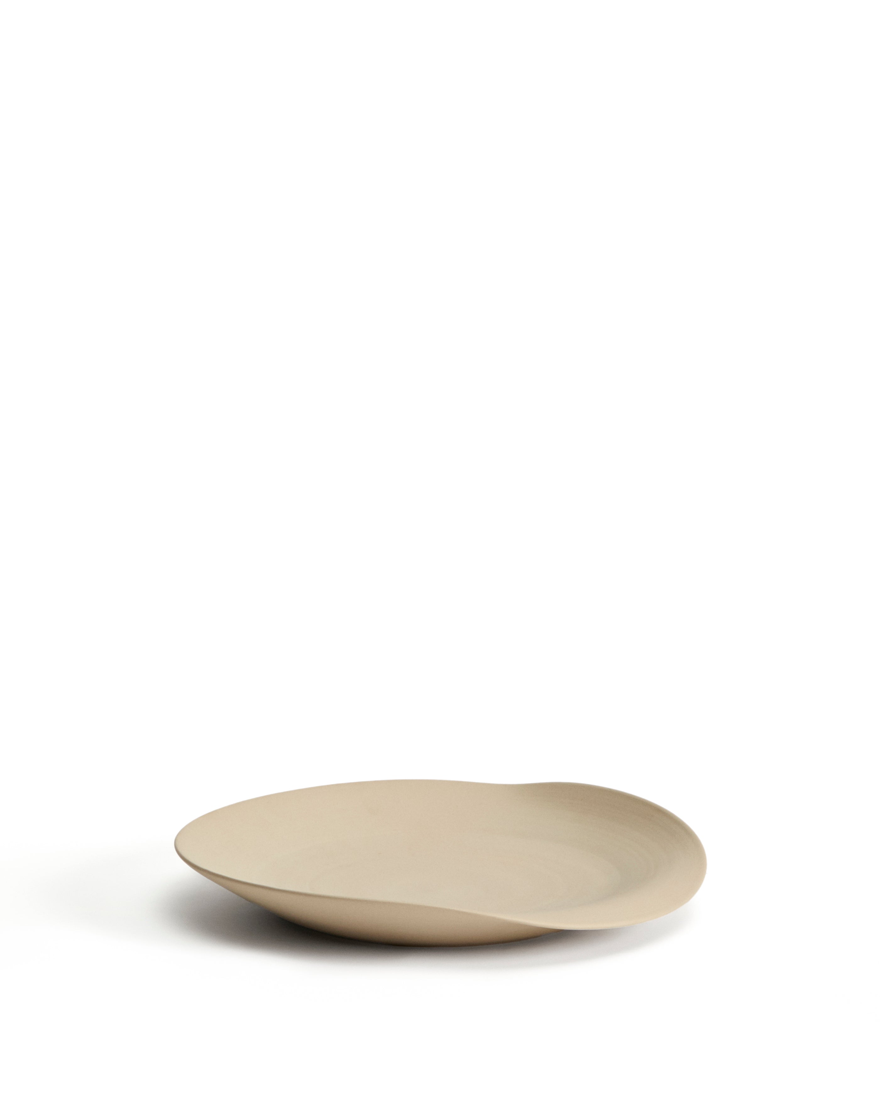 Ebenor beige ceramic table centerpiece Ø 30 cm - Product Image
