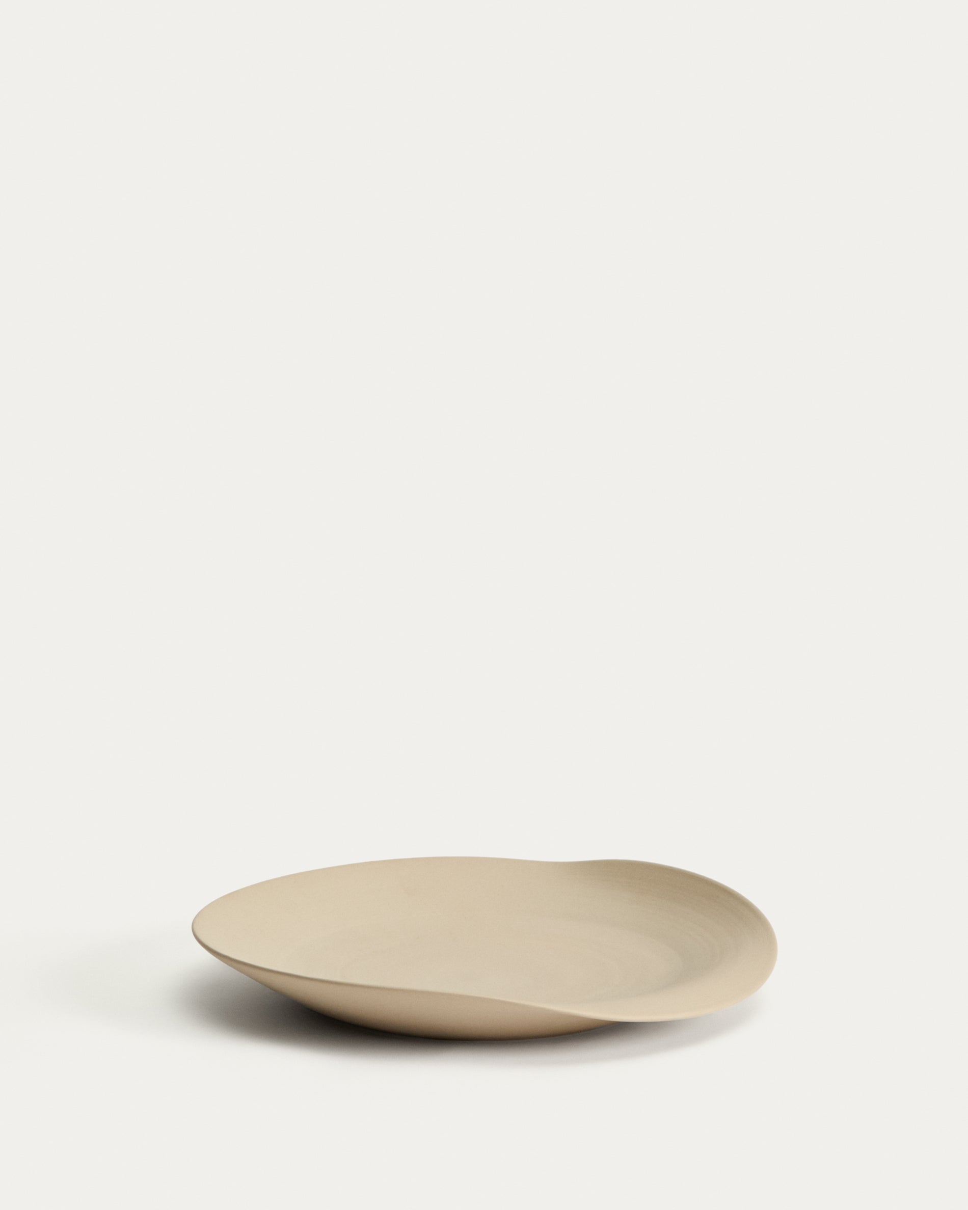 Ebenor beige ceramic table centerpiece Ø 30 cm - Product View