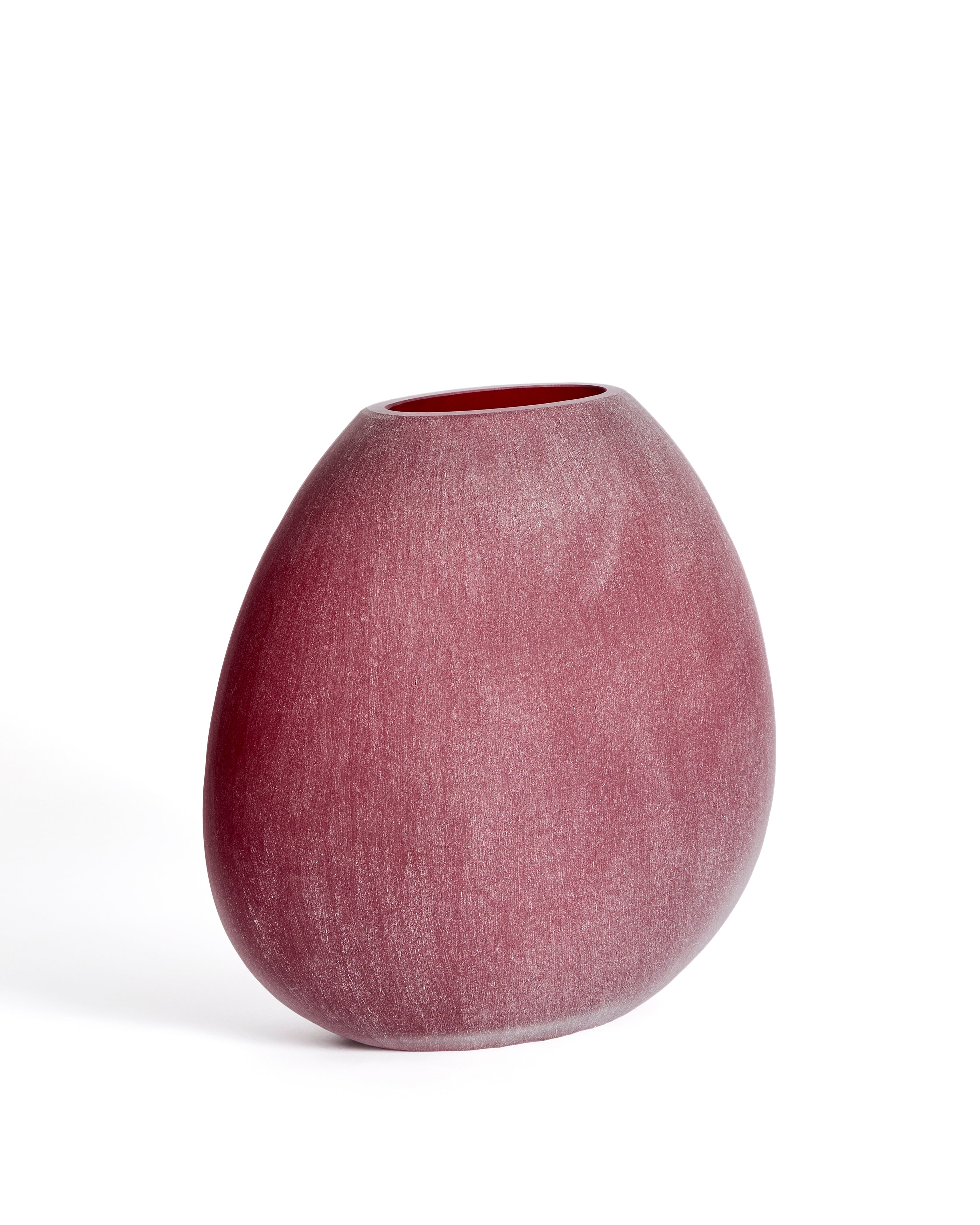 Rovena burgundy glass vase 33.5 cm - Product Image