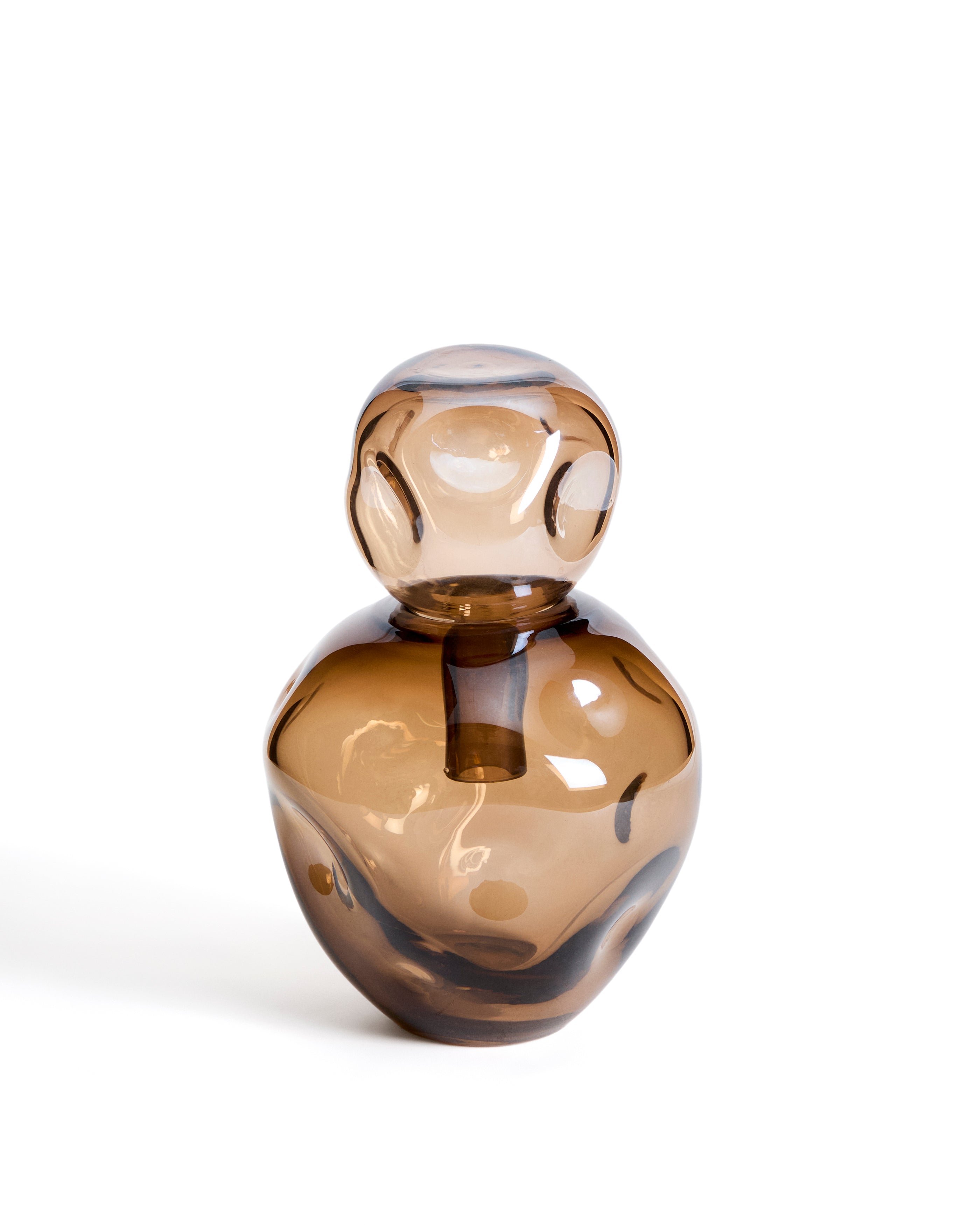 Olivet brown glass vase 30 cm - Product Image
