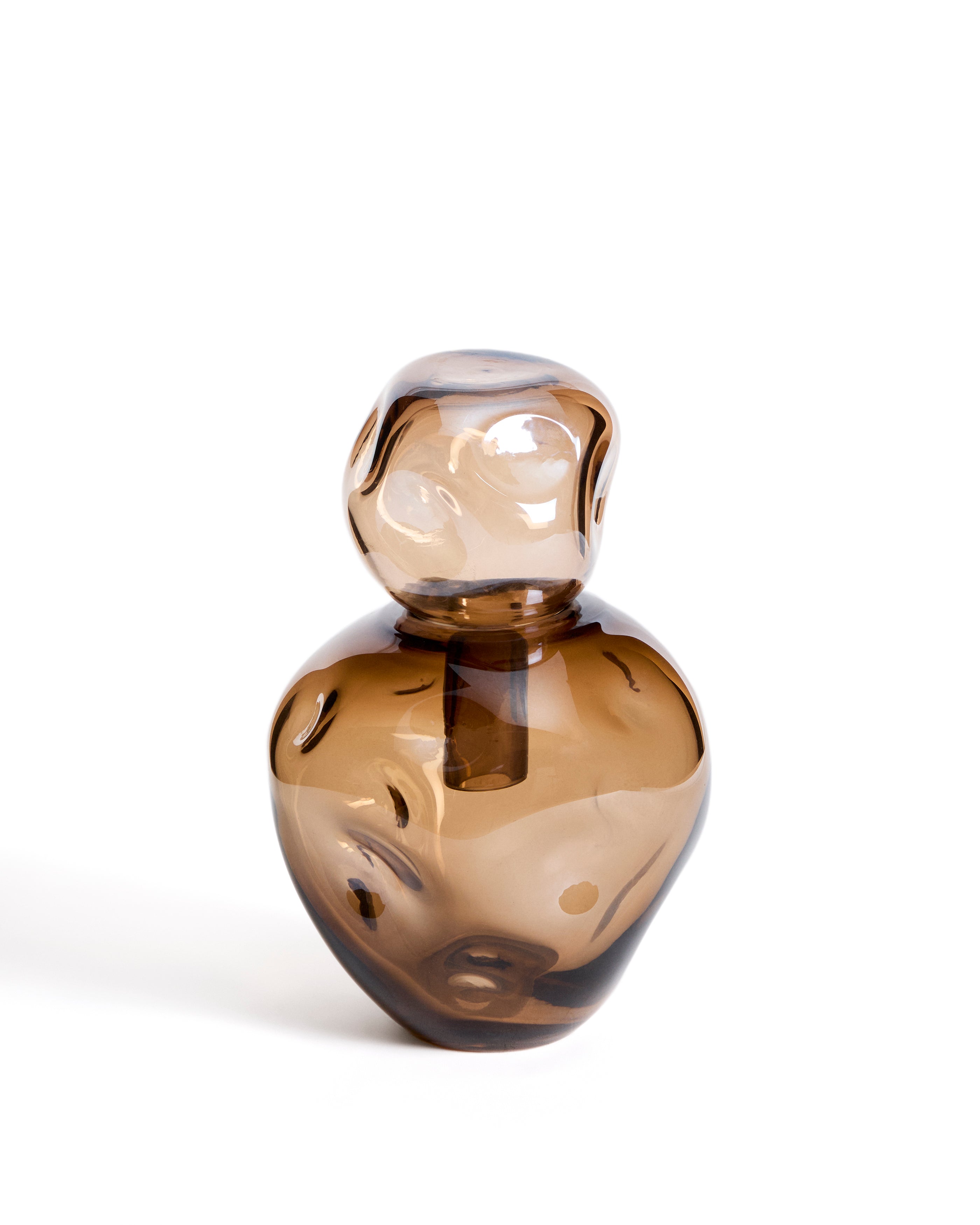 Olivet brown glass vase 30 cm - Product Image