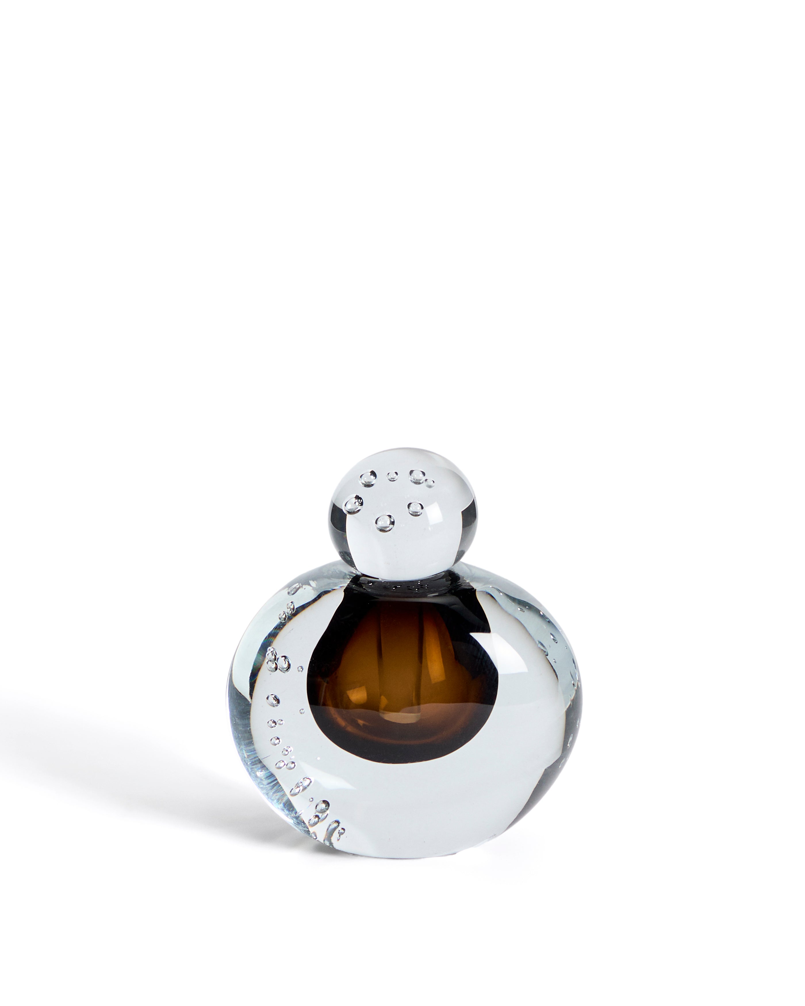 Lunivo brown glass vase 13 cm - Product Image