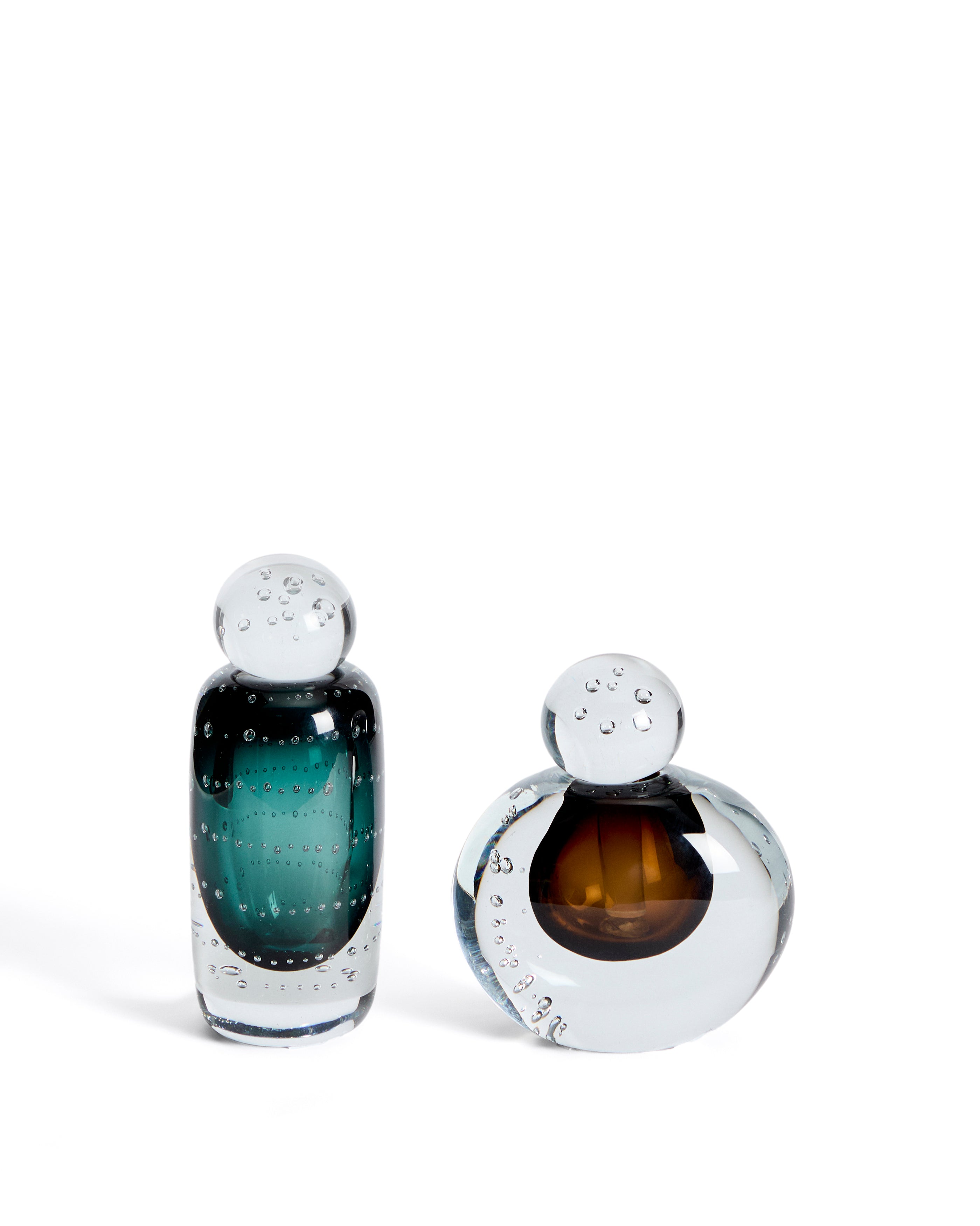 Lunivo brown glass vase 13 cm - Product Image