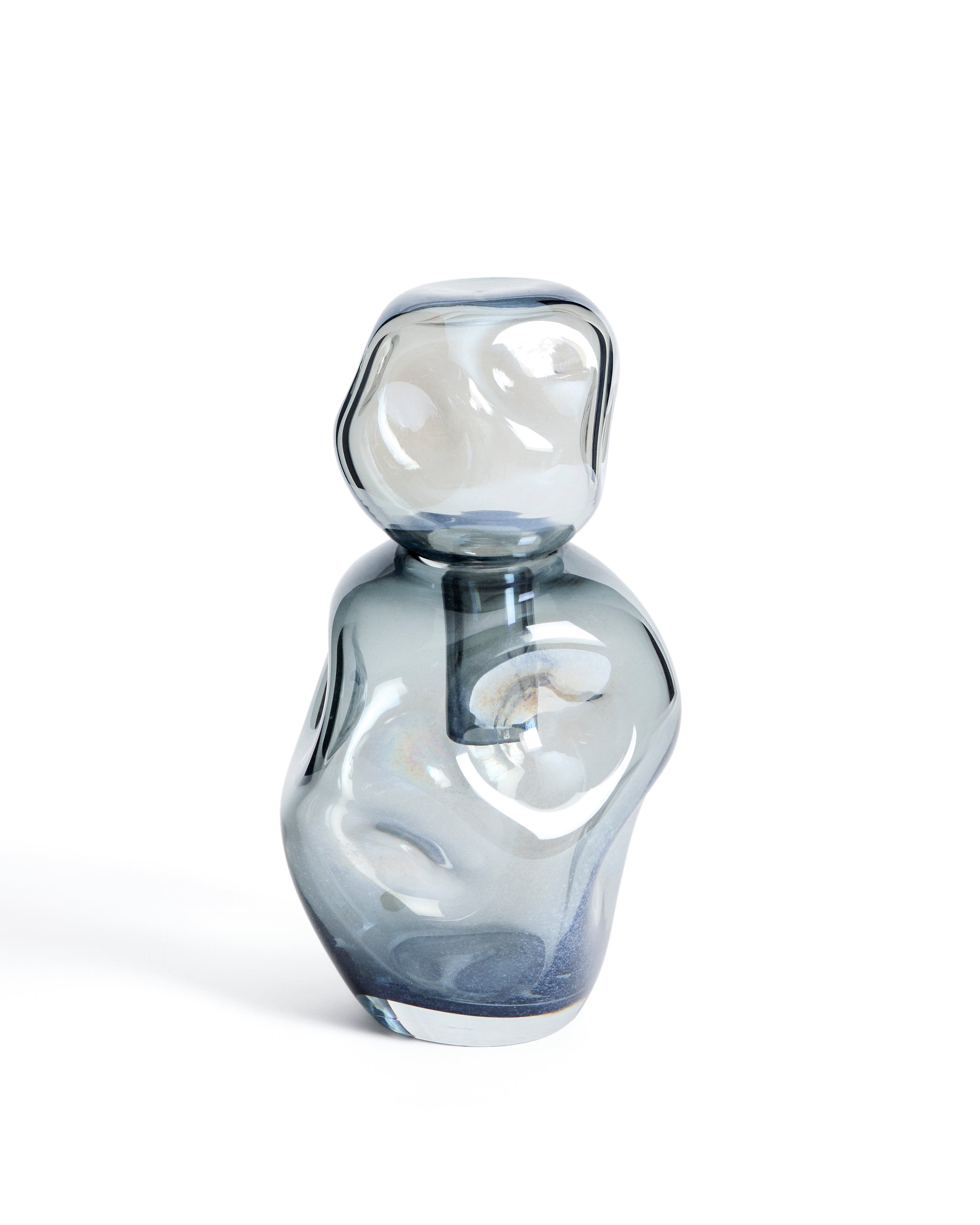 Olivet blue glass vase 32.5 cm - Product Image