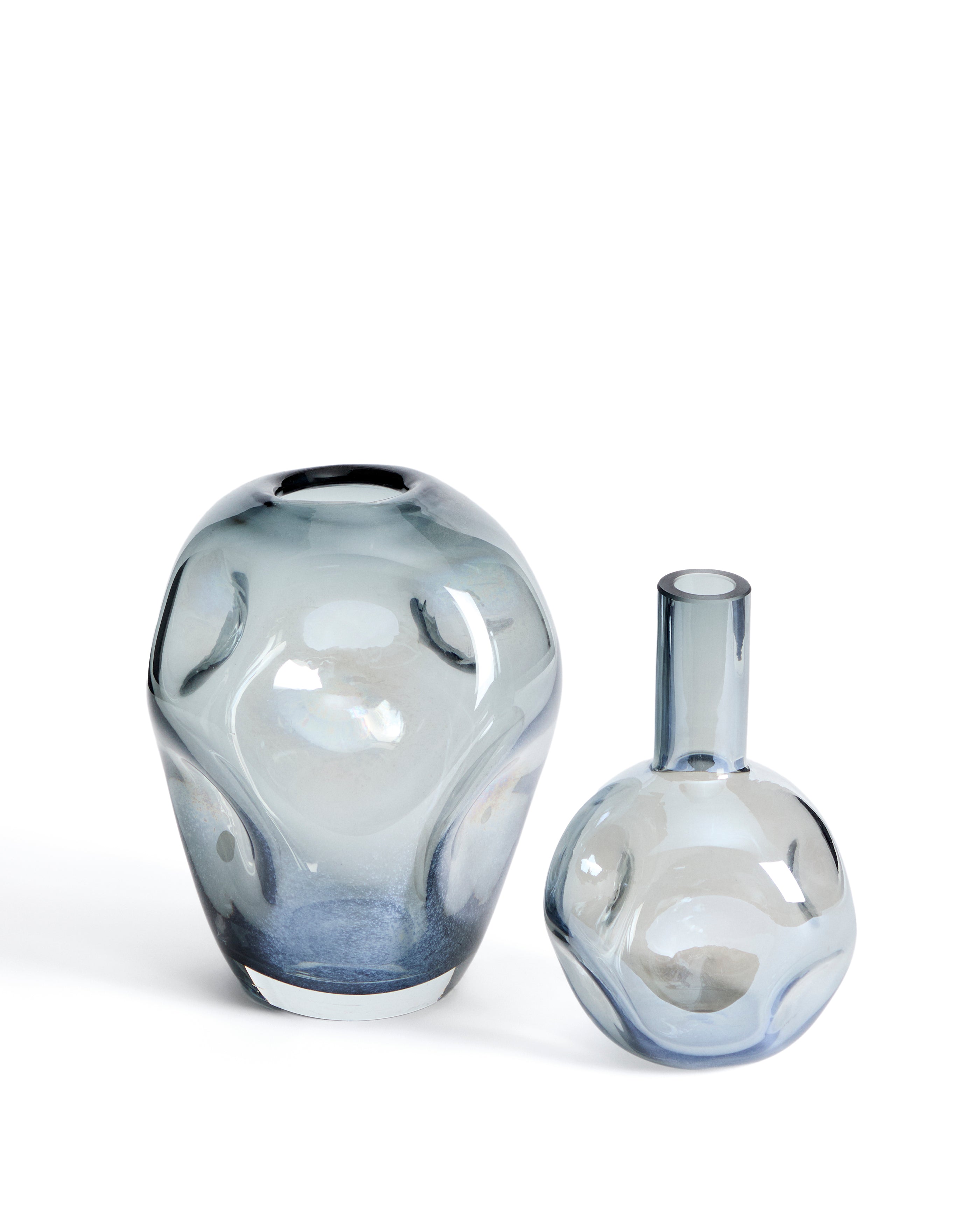 Olivet blue glass vase 32.5 cm - Product Image