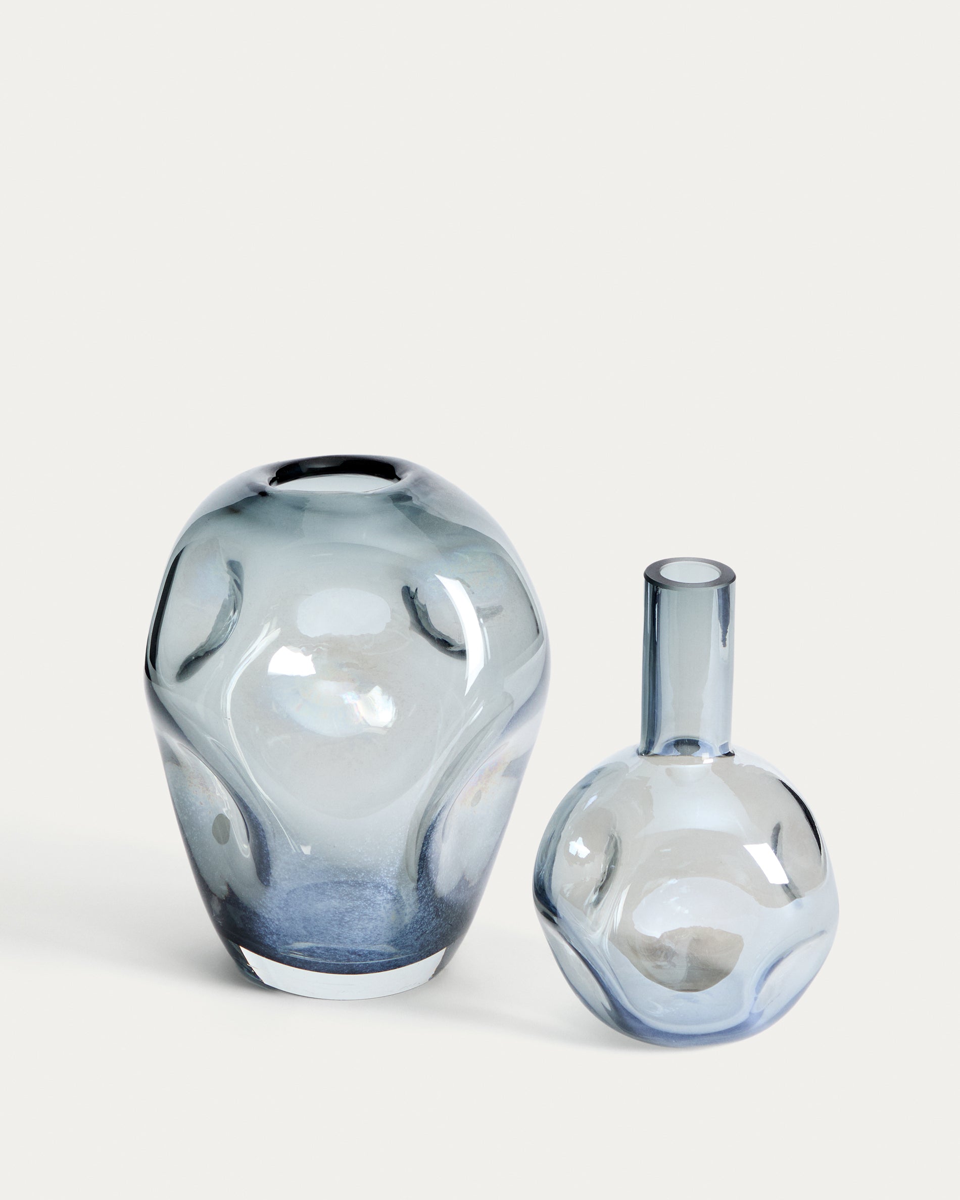 Olivet blue glass vase 32.5 cm - Product View
