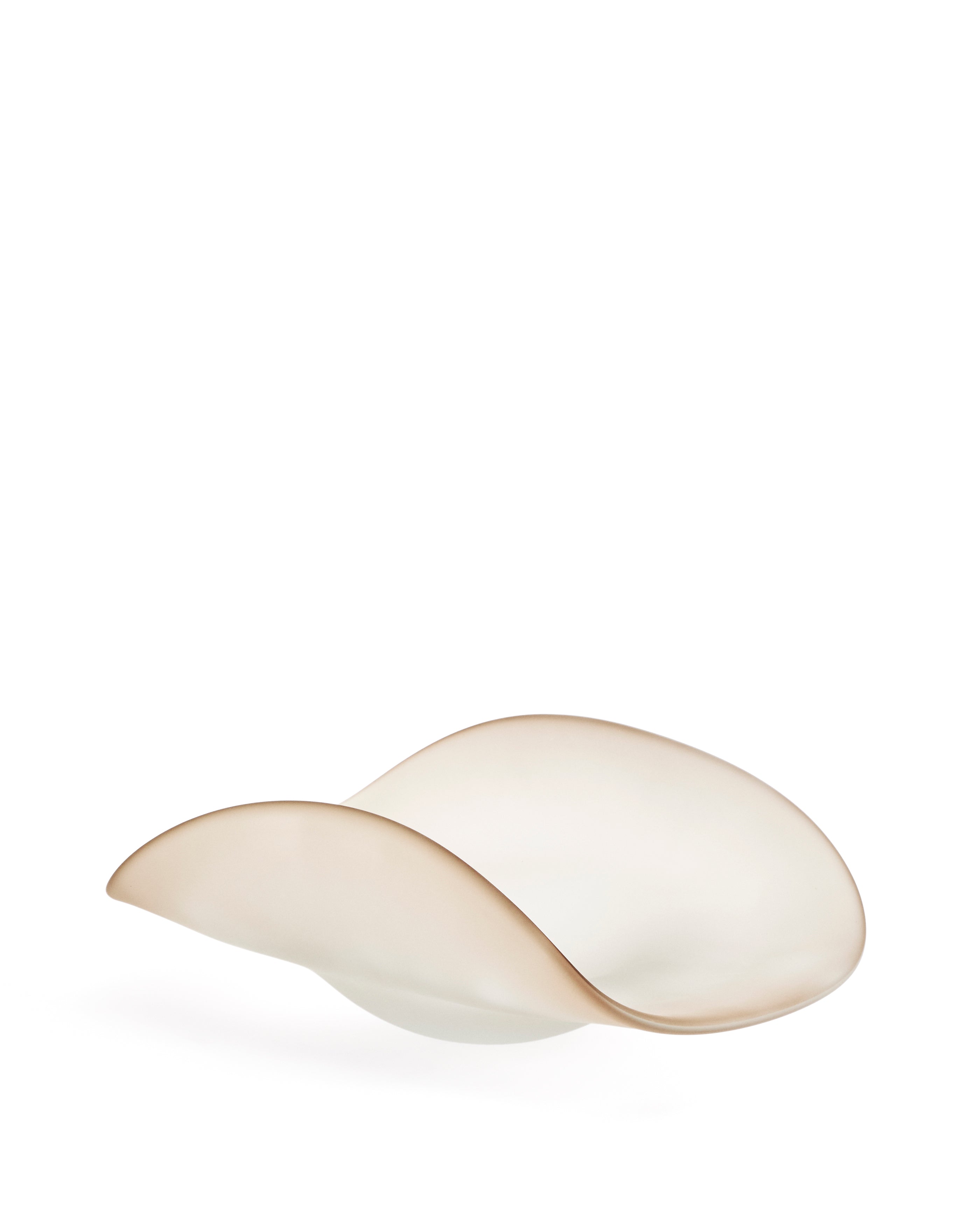 Vionze beige glass centerpiece 41 x 25 cm - Product Image