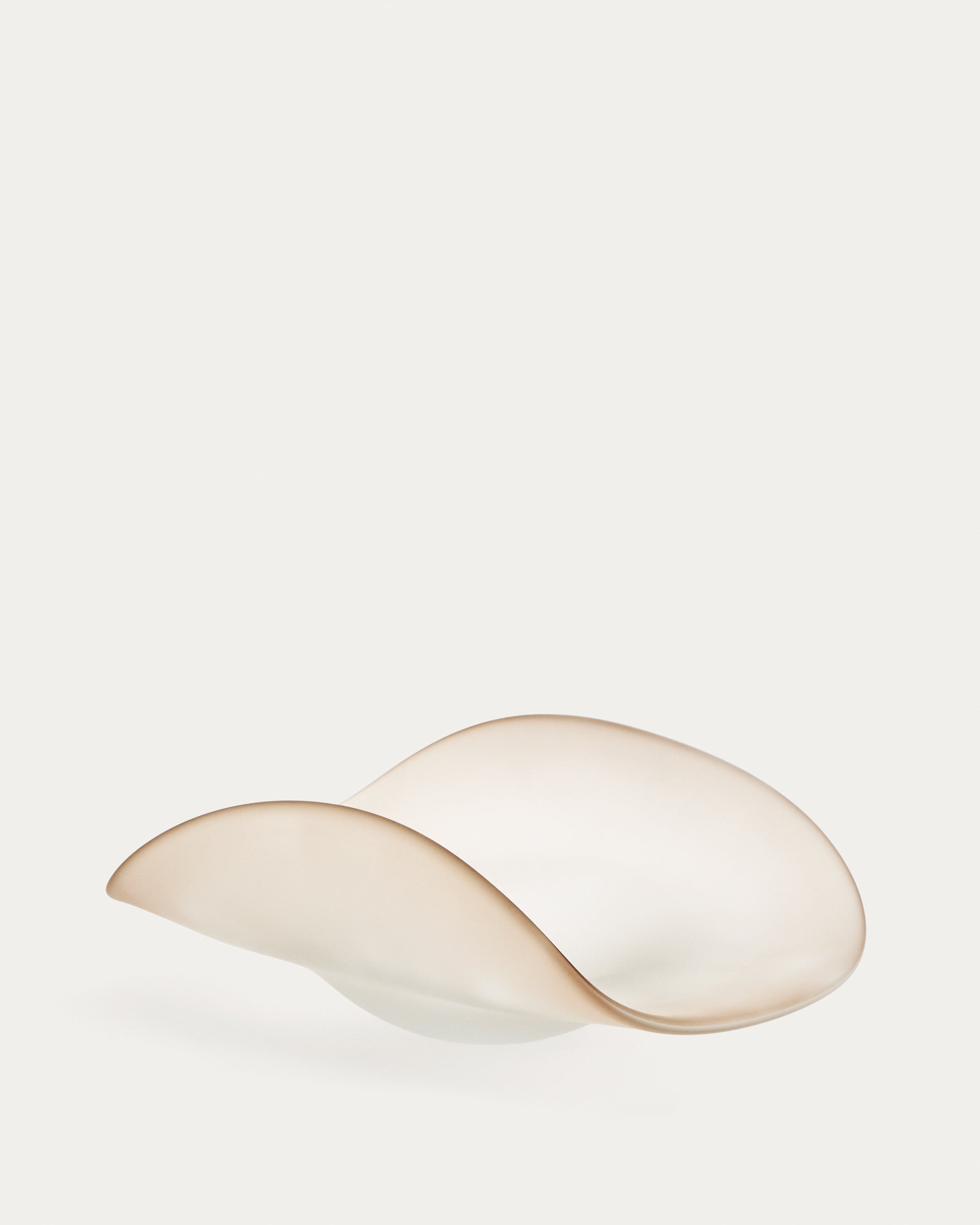 Vionze beige glass centerpiece 41 x 25 cm - Product View