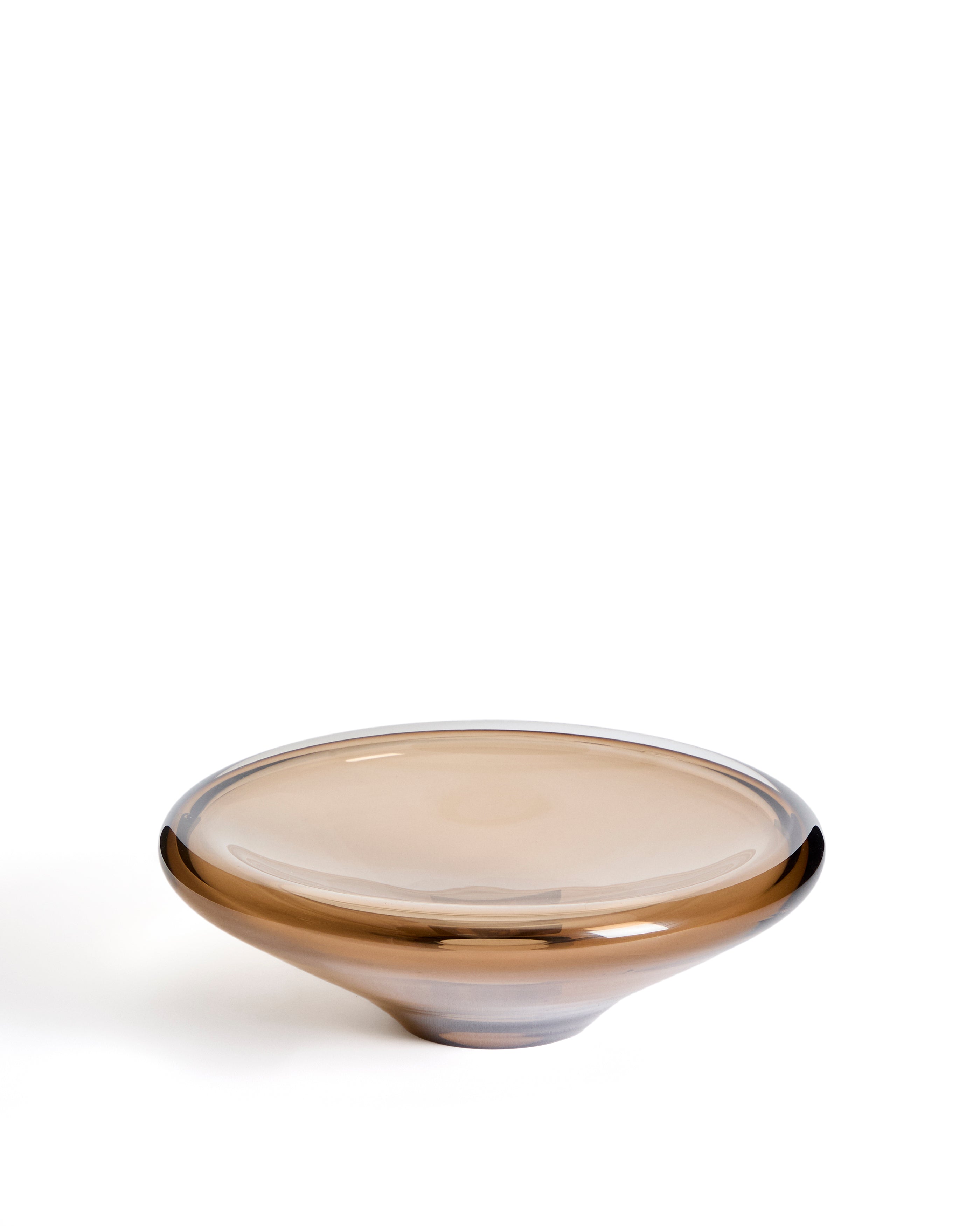 Zolira brown glass centerpiece Ø 27 cm - Product Image