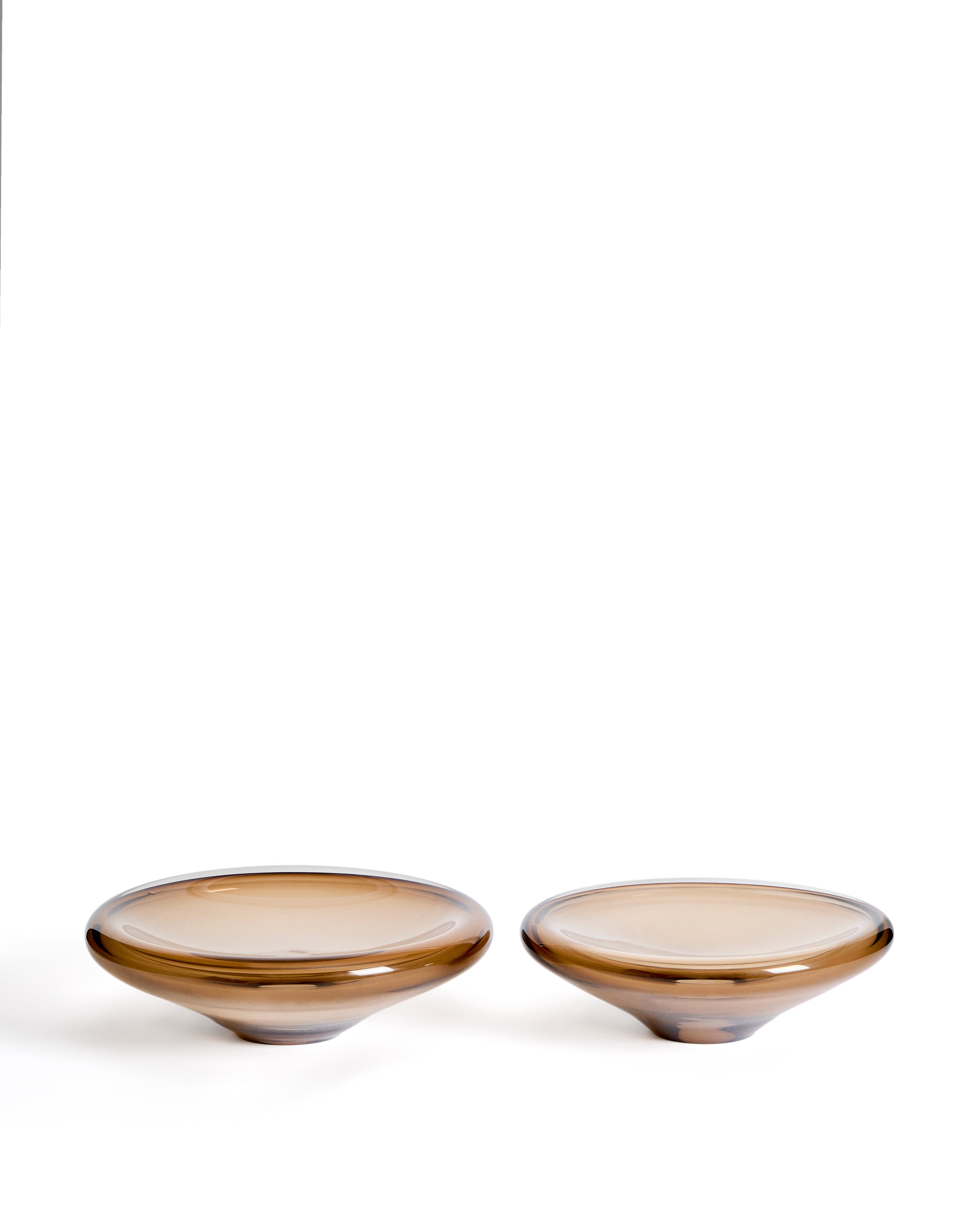 Zolira brown glass centerpiece Ø 27 cm - Product Image