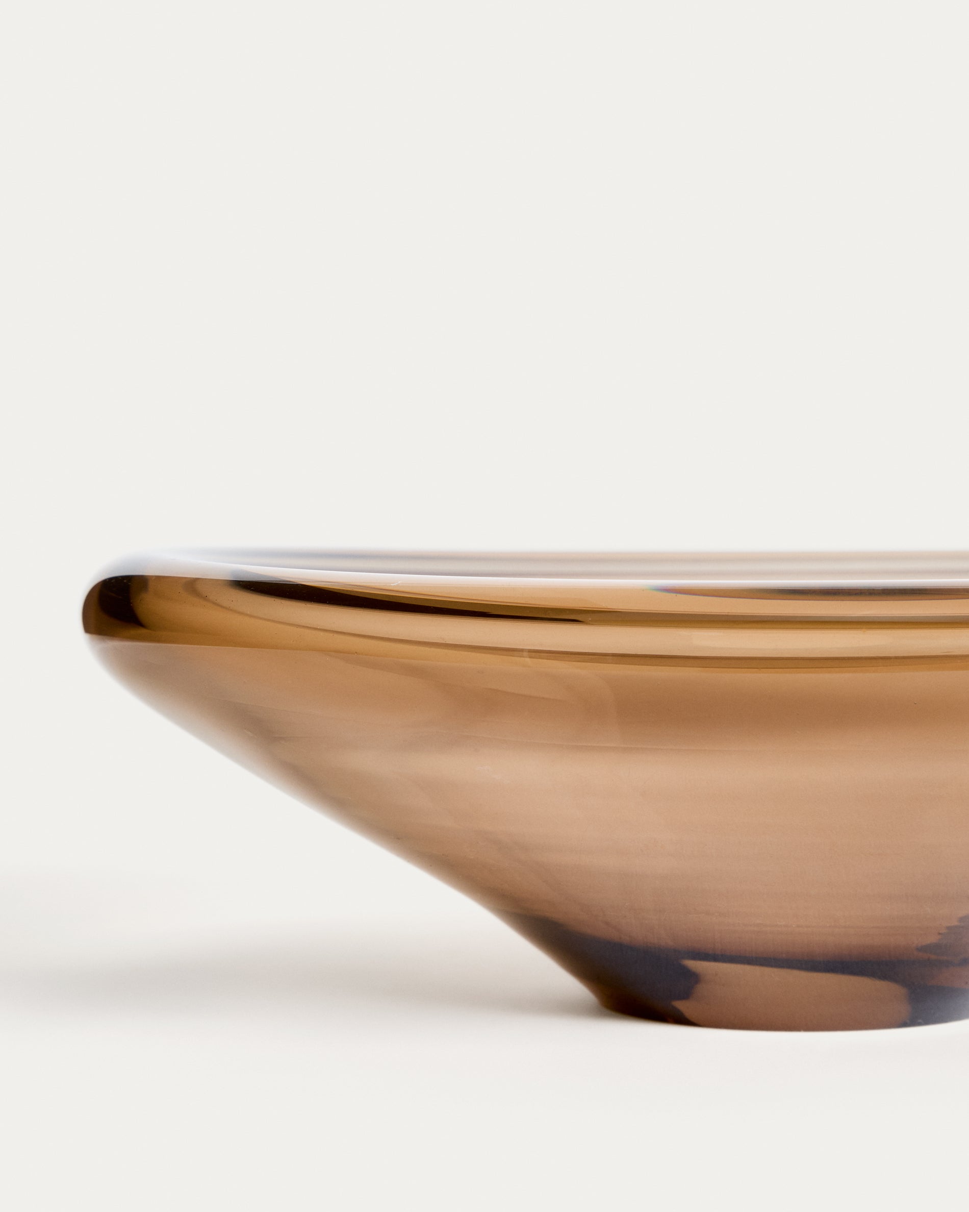 Zolira brown glass centerpiece Ø 27 cm - Detail