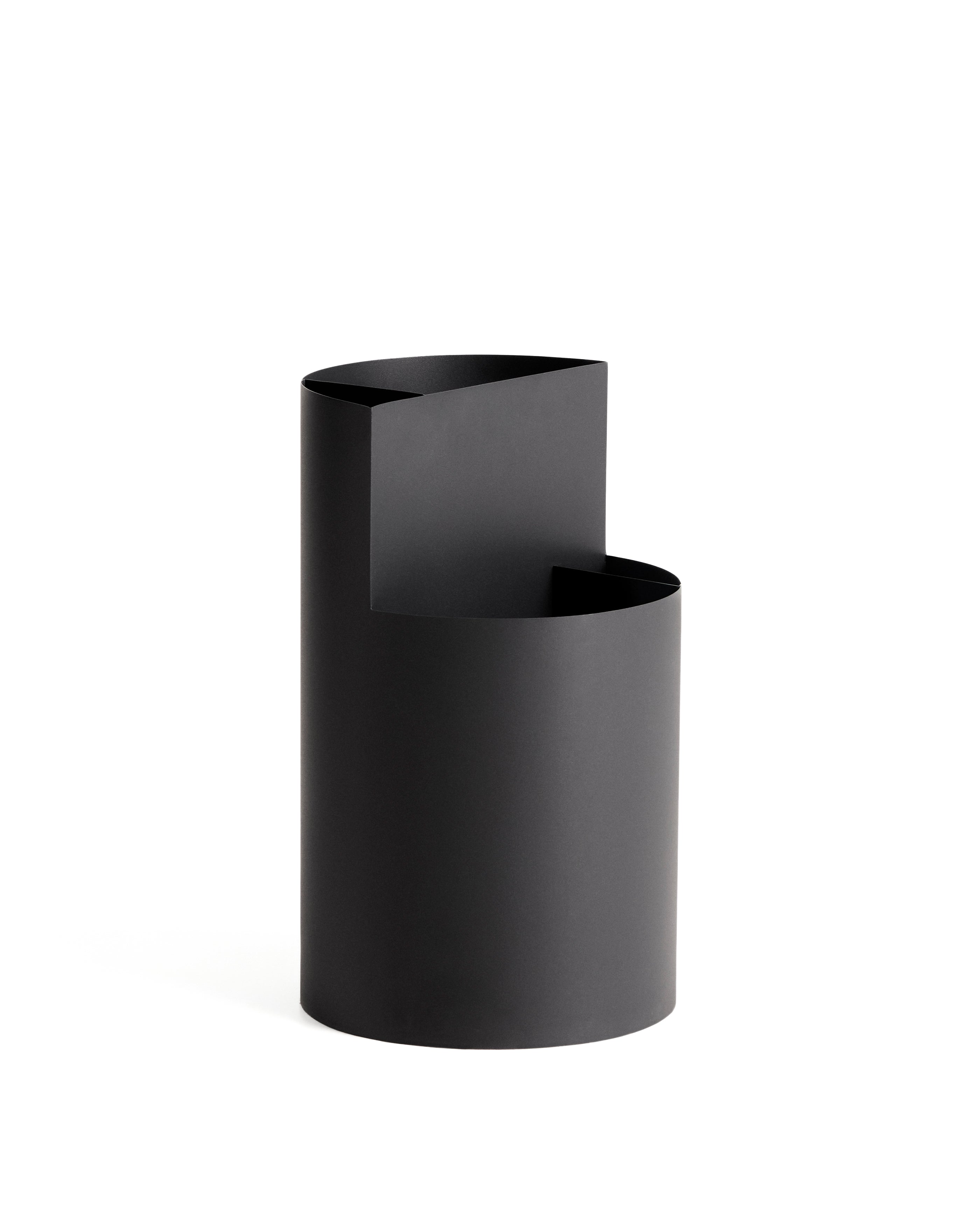 Atin dark grey metal large umbrella stand - Product Image