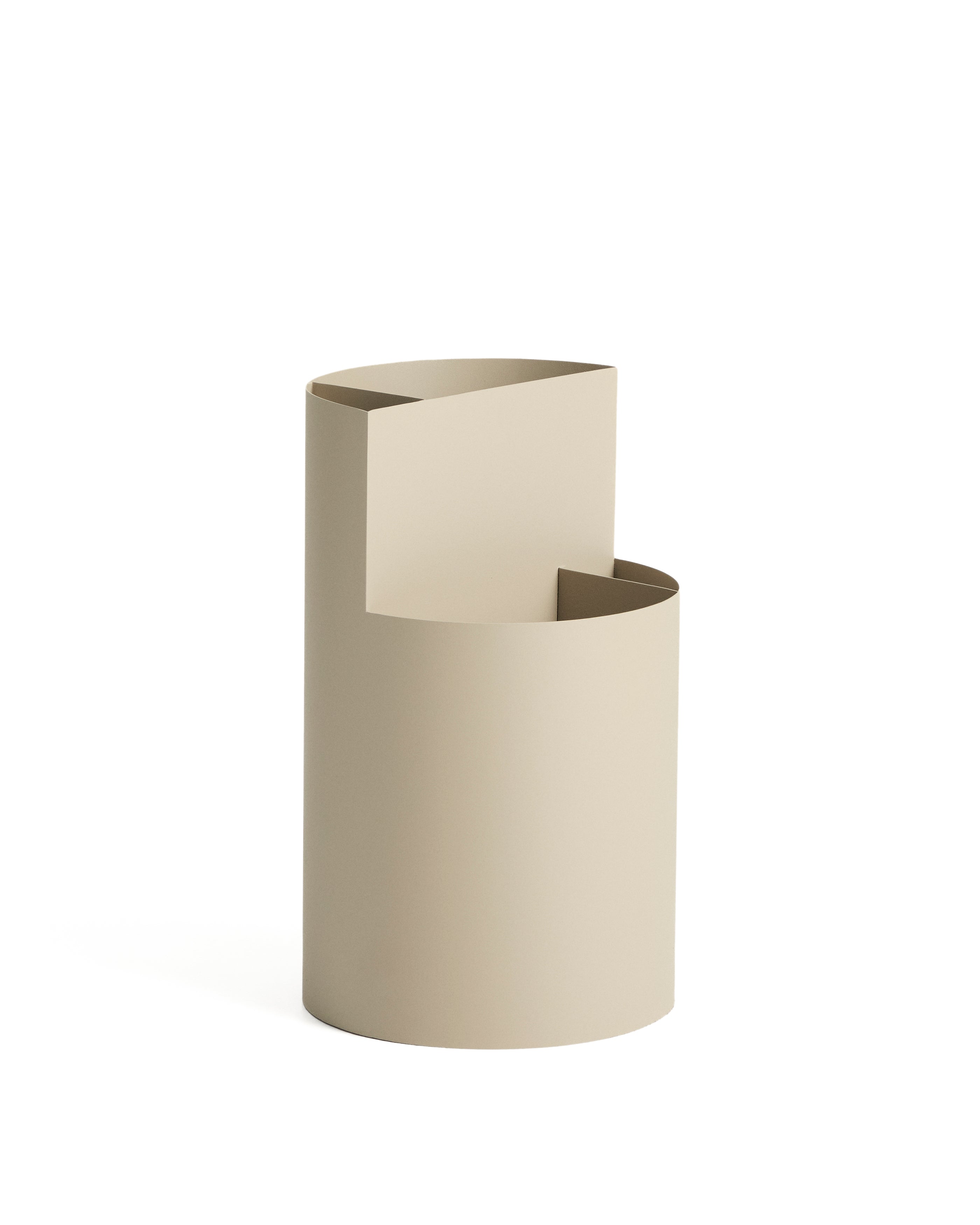 Atin beige metal large umbrella stand - Product Image
