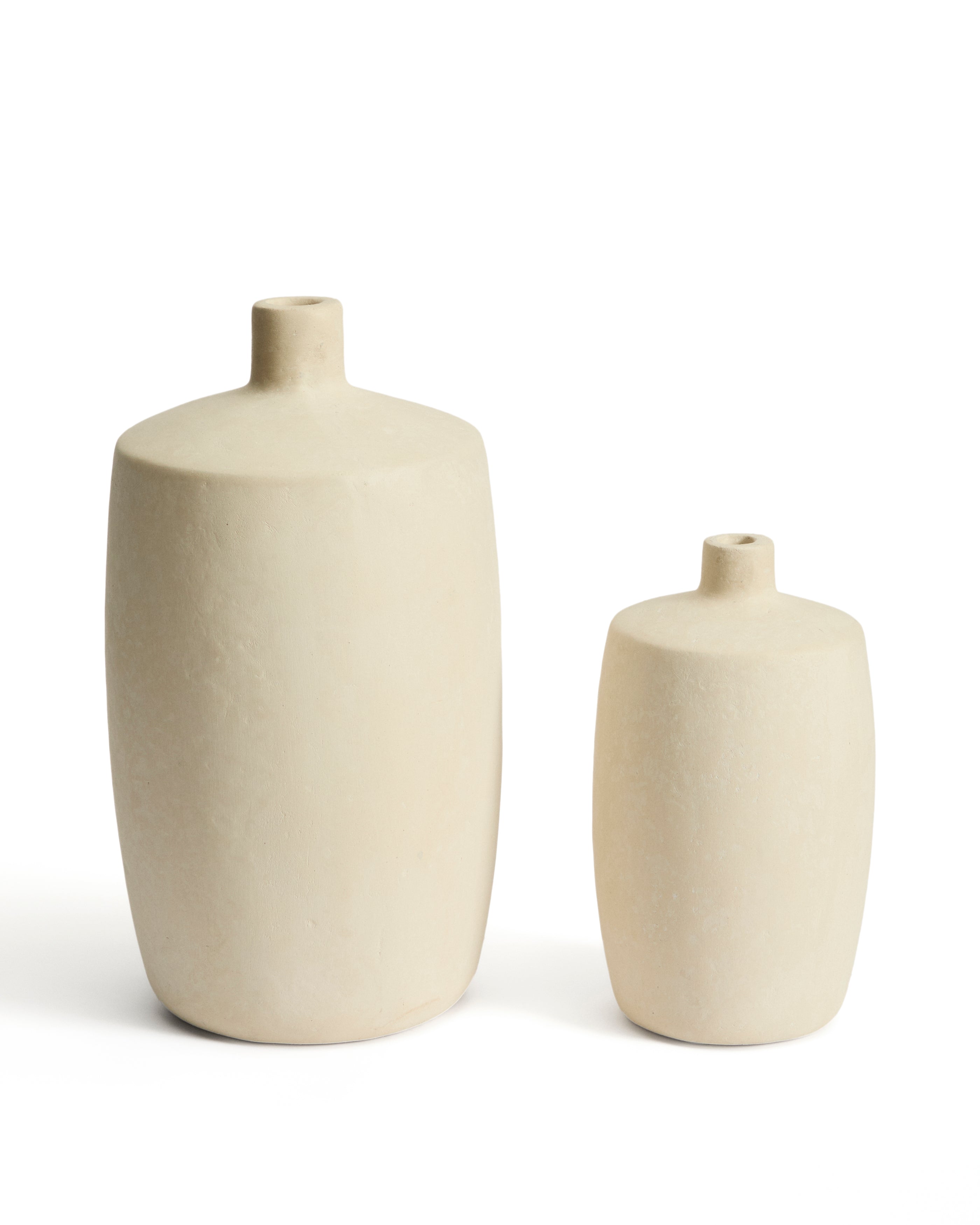 Mireni papier-mâché vase beige Ø 26 cm - Product Image