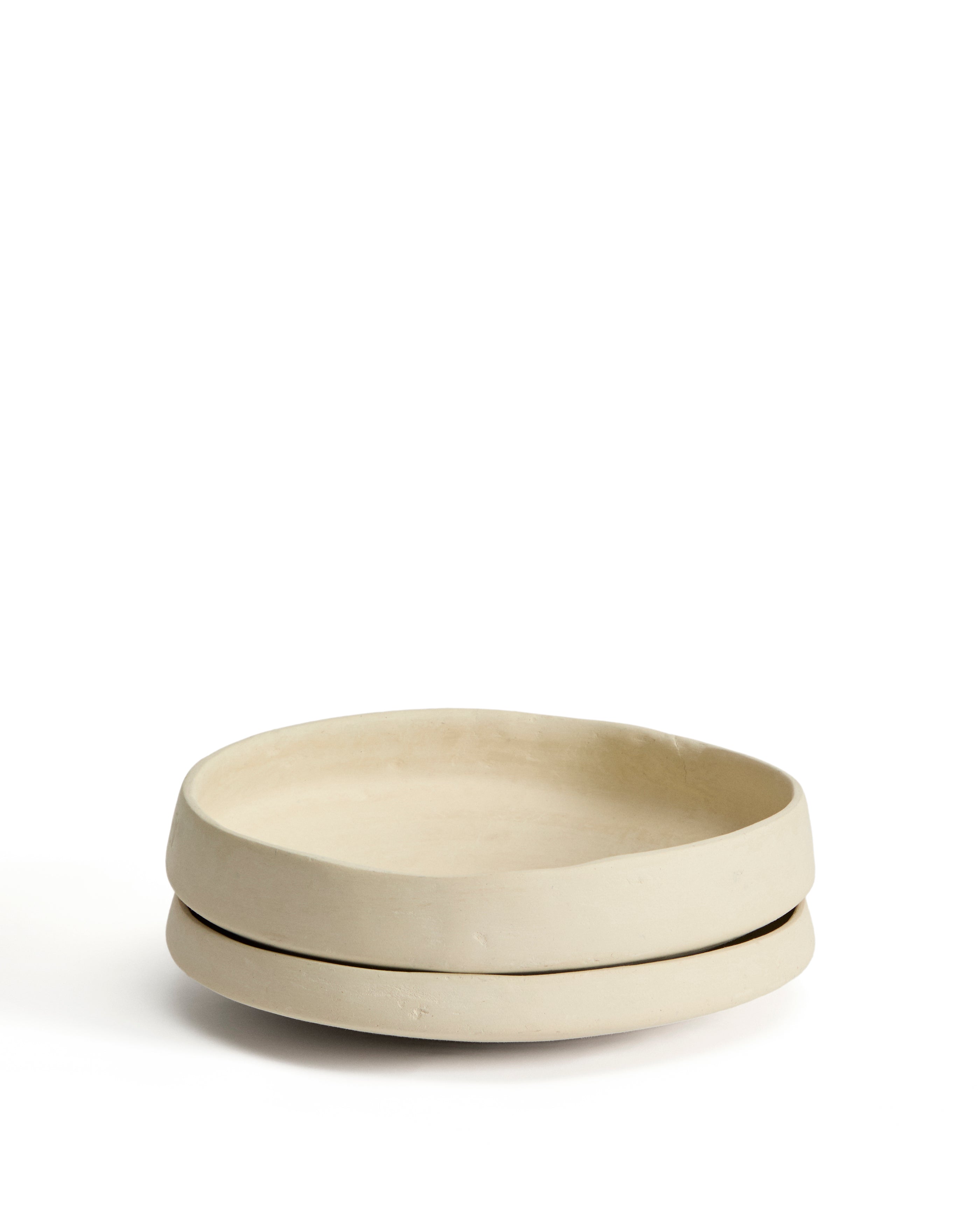 Mireni papier-mâché centrepiece beige Ø 29 cm - Product Image